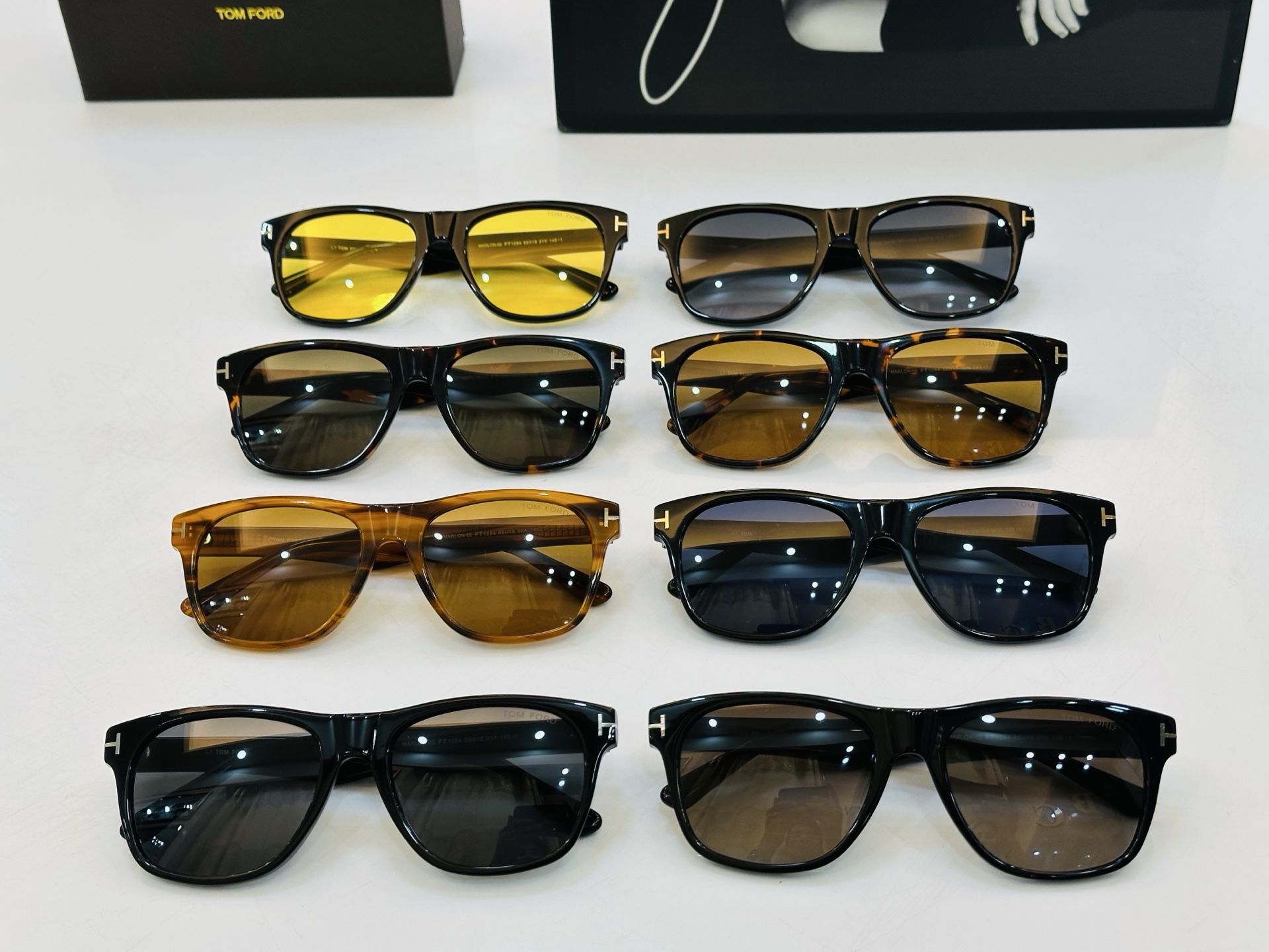 🎉TOM FOR*🎉汤姆家 Model: FT1284 Size：55口18-145 时尚框 板材太阳镜