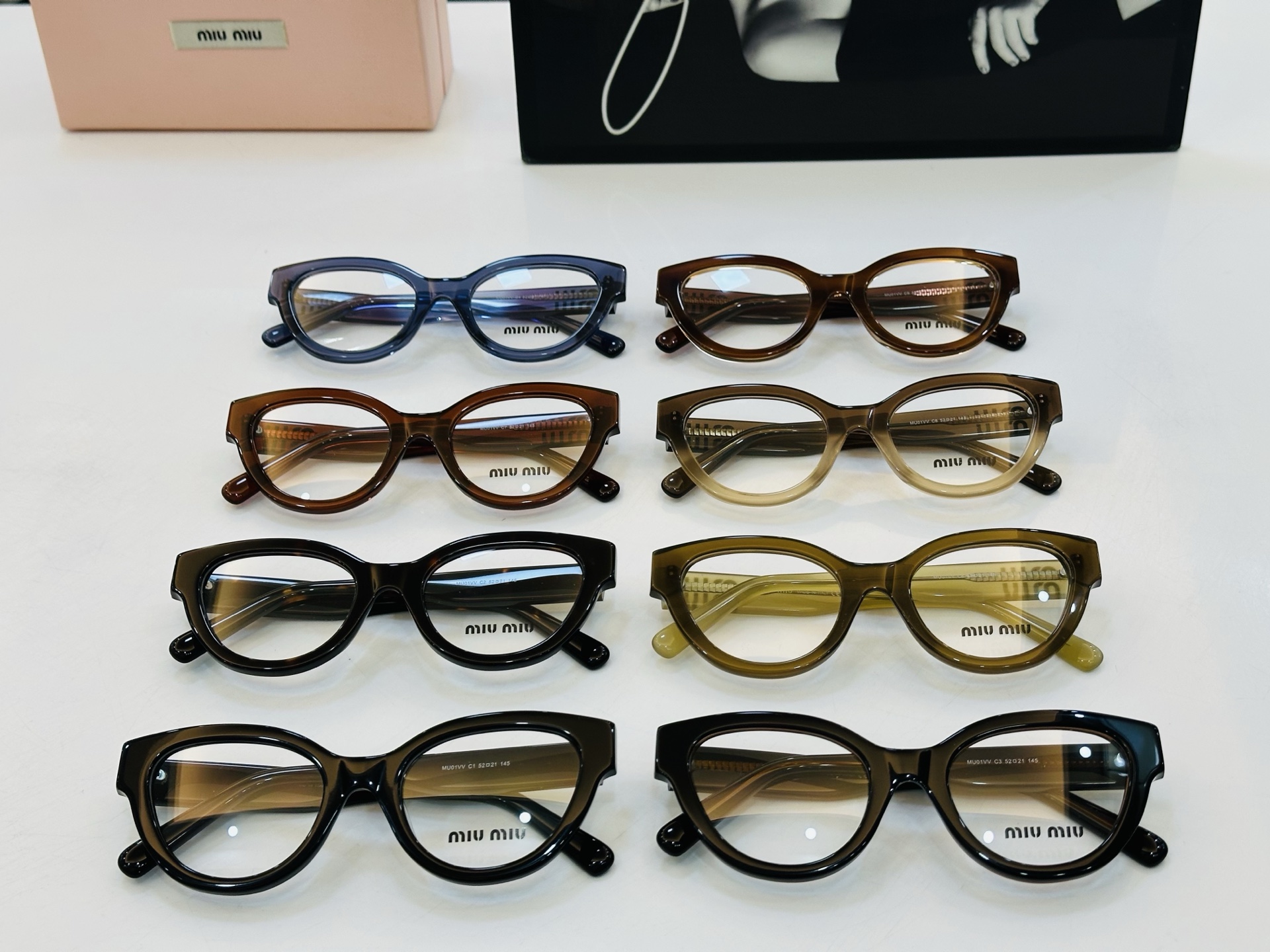 ❤️❤️🆕 谬家 MU01VV Size：52口21-145 [玫瑰]得意]微笑] Z独具品质 配光镜