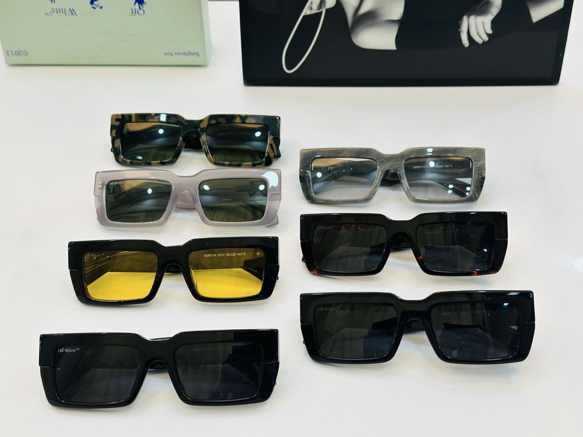 官网款 OFF WHITE MODEL:OERI114 SIZE: 52口20-140 时尚太阳镜 J潮