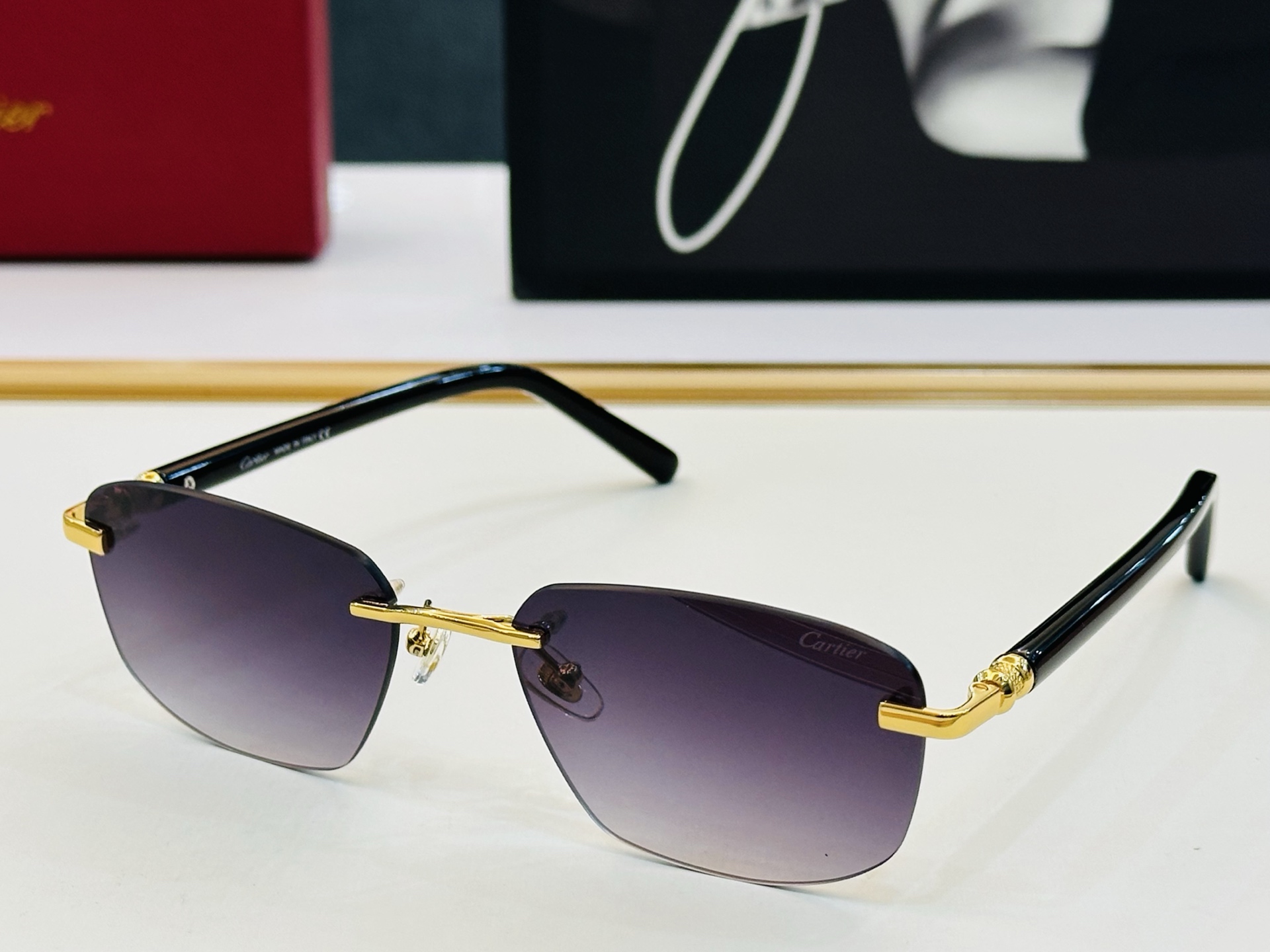 🆕 原版Cartie* 卡家 官网经典款 太阳镜 CT0587 Size：55口19-145 电镀工艺精
