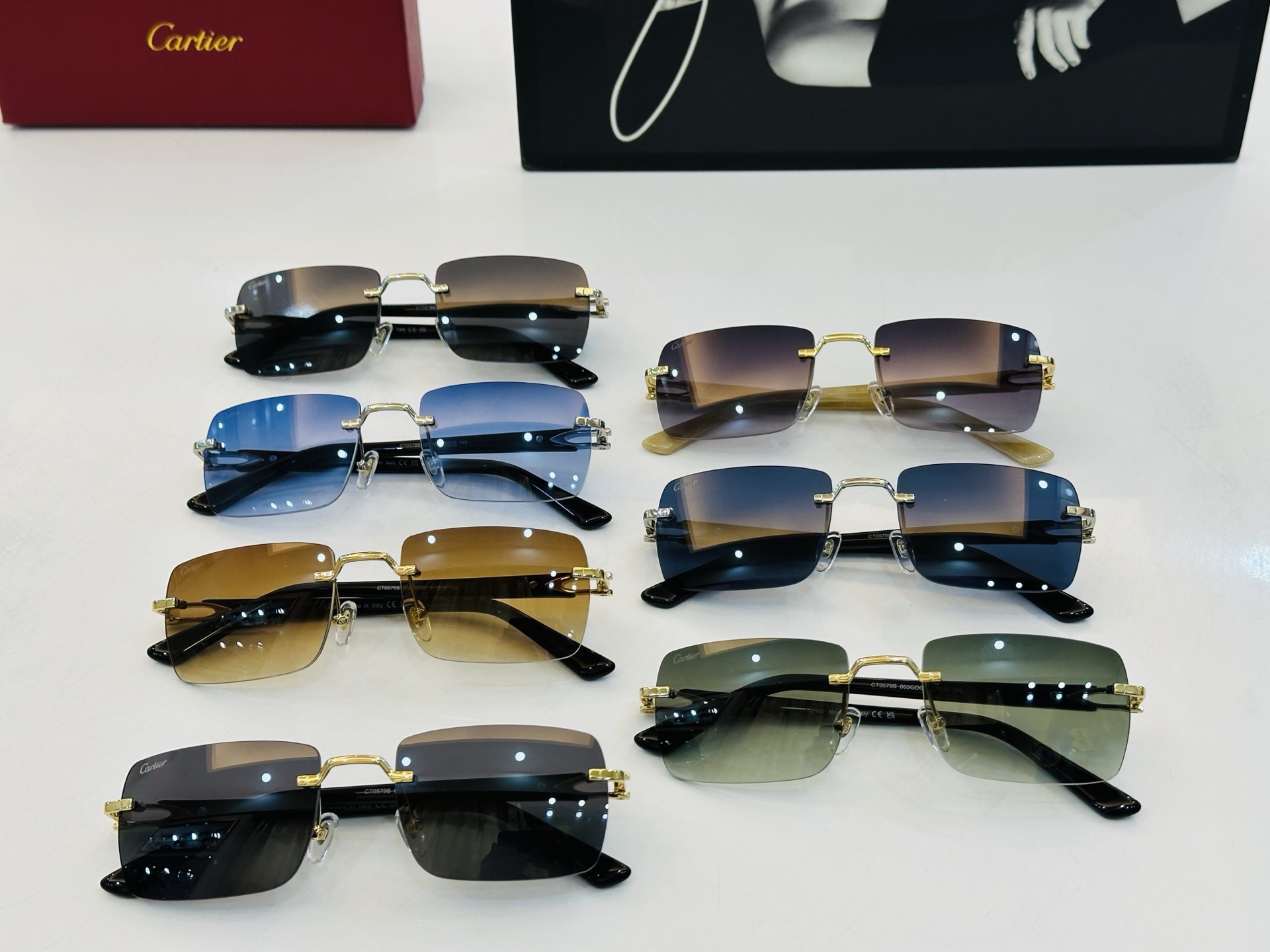 🆕 原版Cartie* 卡家 官网经典款 太阳镜 CT0579S Size：57口19-145 电镀工艺
