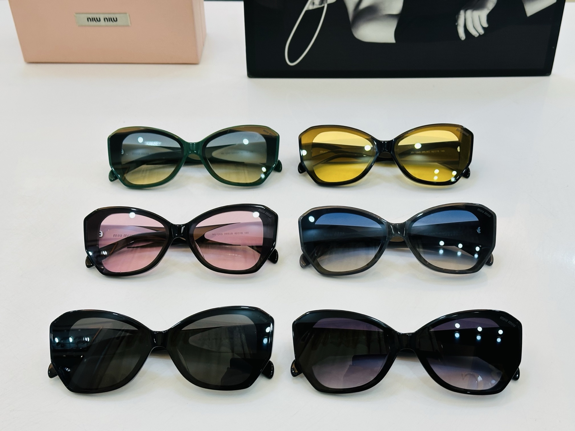 谬家 MU12KS Size：62口15-145 女士太阳眼镜 [玫瑰][玫瑰] 高档 L时尚墨镜潮人[