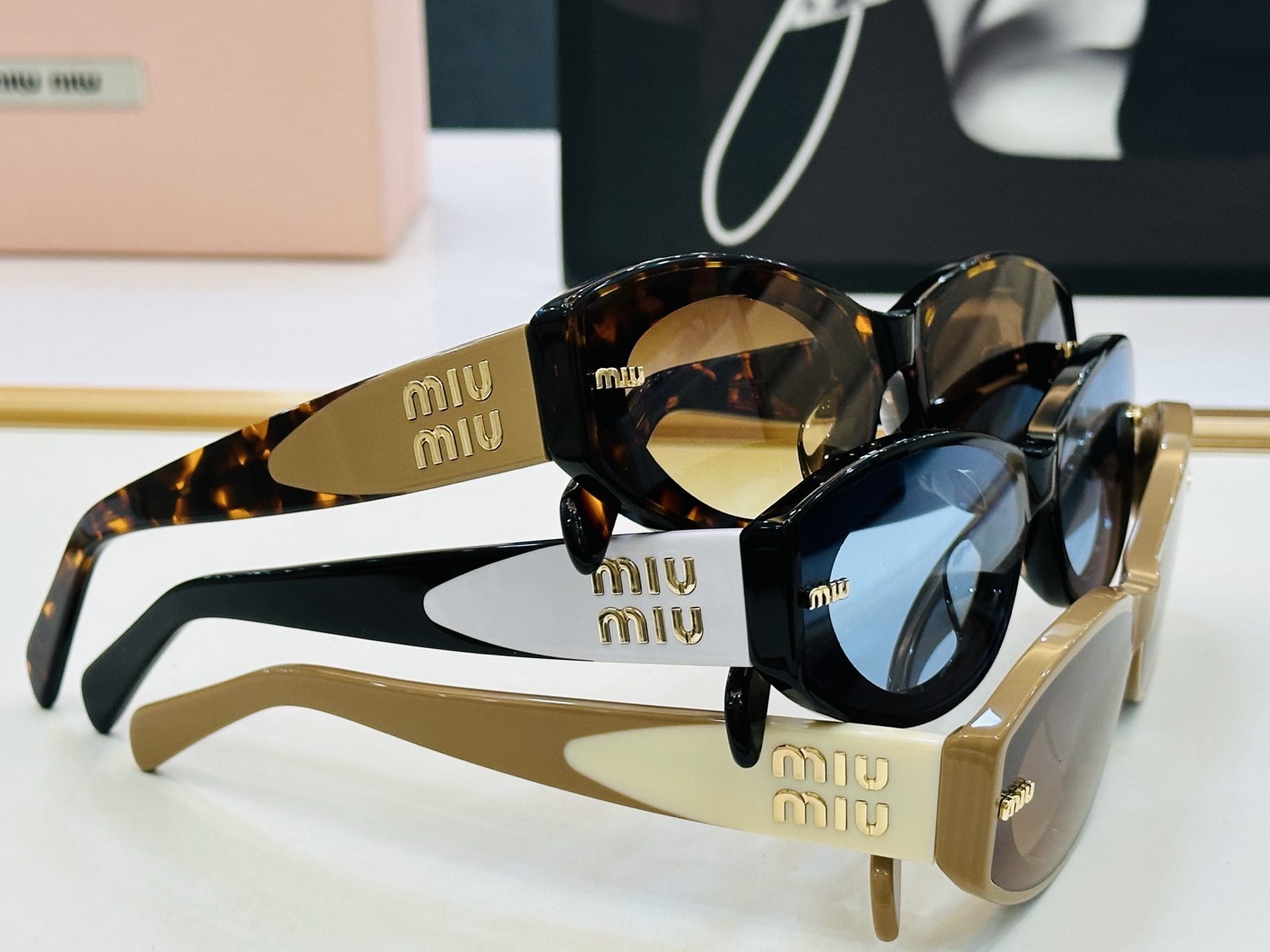 谬家 MU13KS Size：62口17-145 女士太阳眼镜 [玫瑰][玫瑰] 高档 L时尚墨镜潮人[