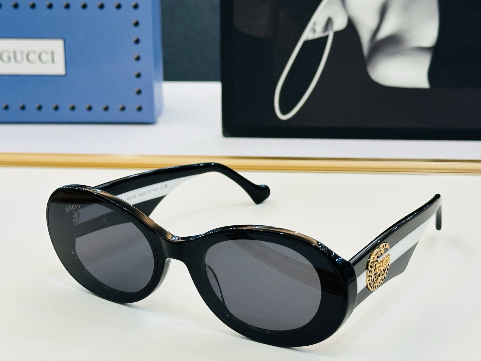 GUCC* 古家 GG1643 🐝🐝系列 Size：66口17-145 🍁🍁XL超绝品质 太阳镜 。