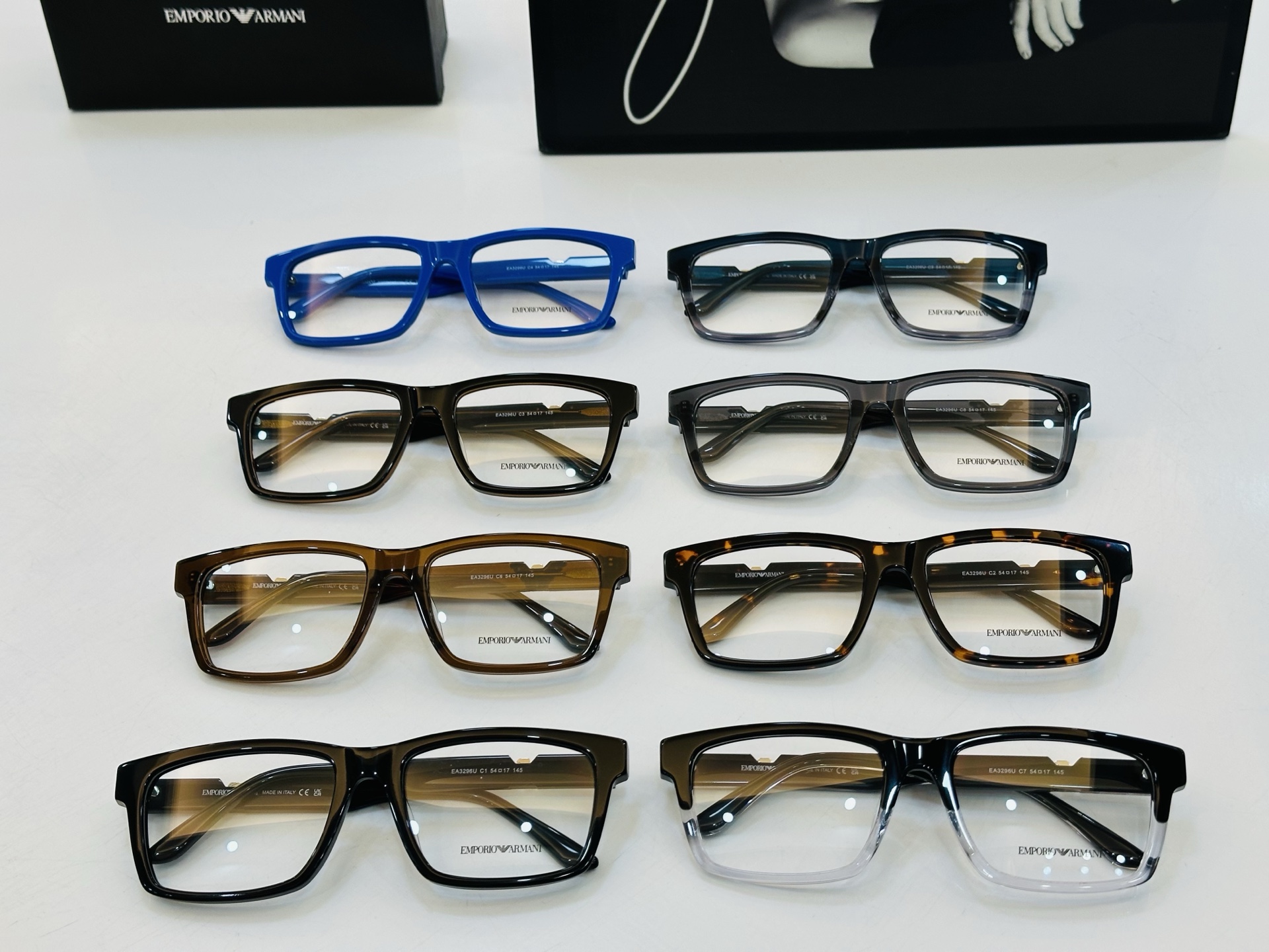 新款 EMPORIO ARMAN* 阿马家 EA3296U Size：54口17-145 时尚超轻 👍👍