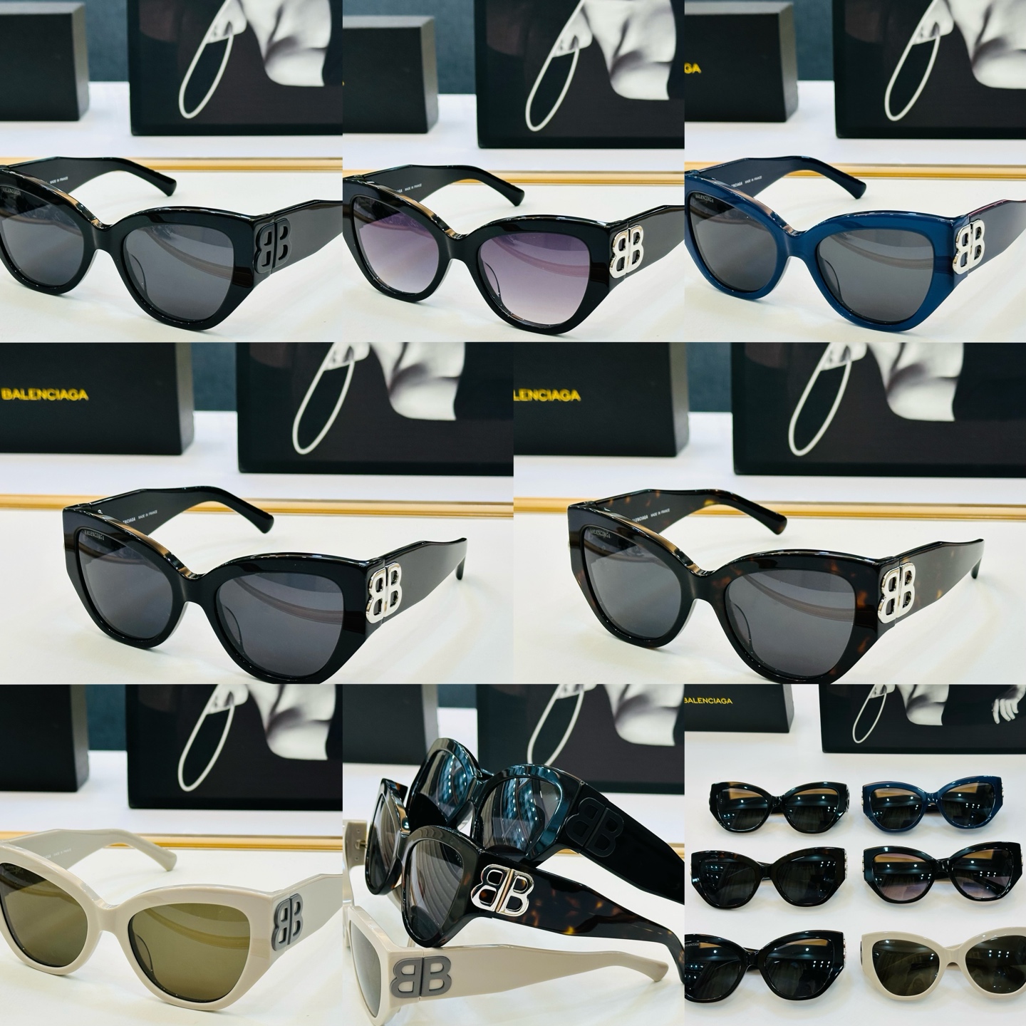 BALENCIAGA巴黎世家 BB0322SK Size：55口19-135 版型很特别的设计让人 超级