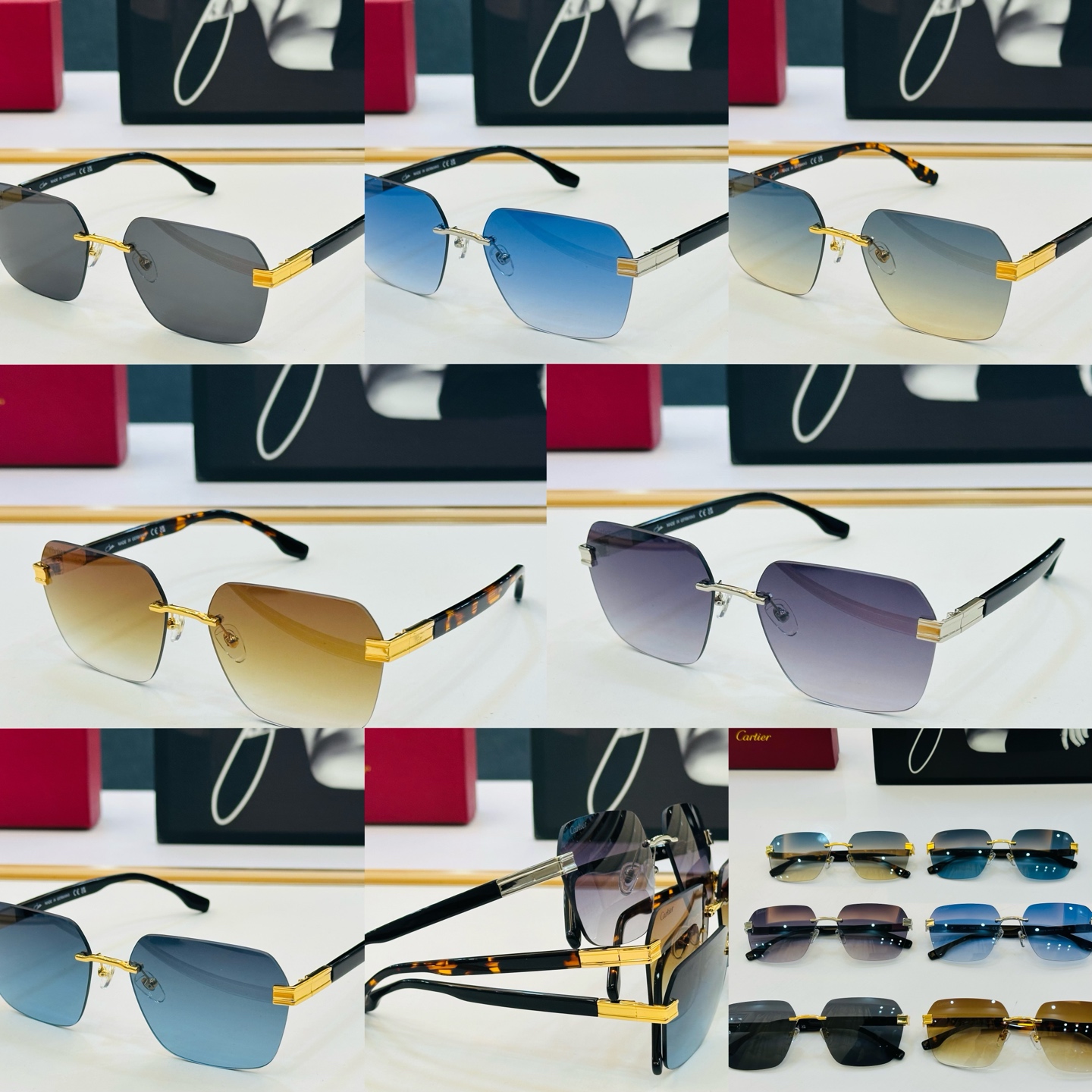 新款 Cartier 卡家 MODEL: CT0621S Size：54口18-145 高品质 品牌标志