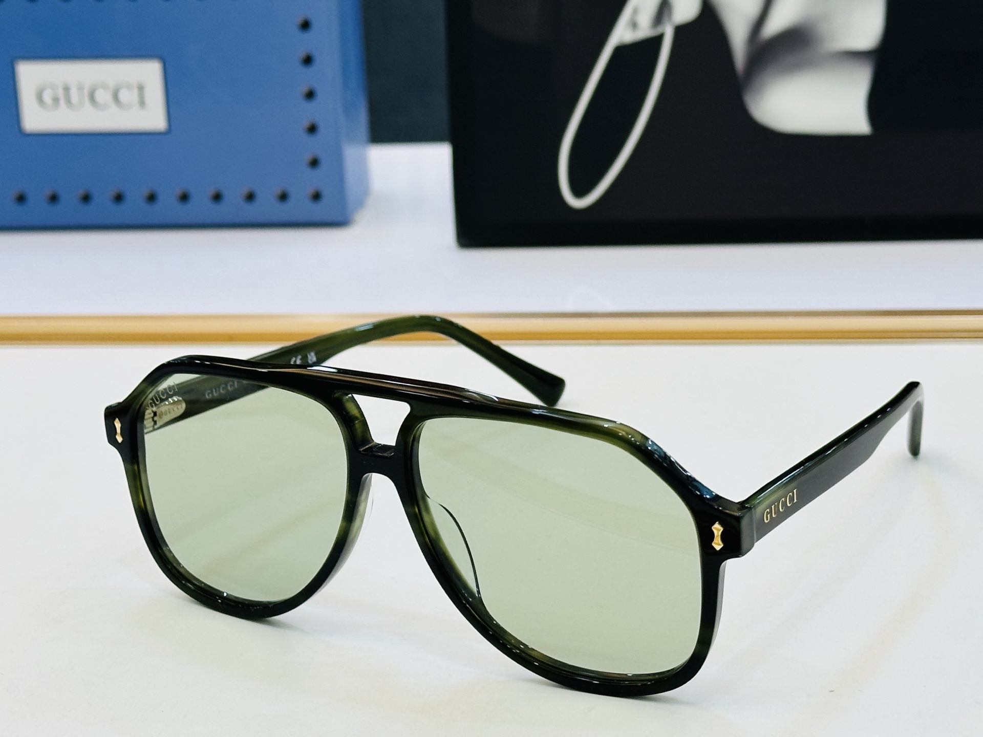 🔺GUCC*🔻 古家GG1042S Size：58口14-145 女士款 原版墨镜搭配镜框🔝🔝时尚靓丽 