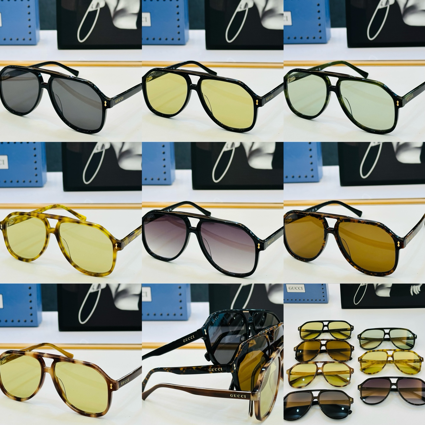 🔺GUCC*🔻 古家GG1042S Size：58口14-145 女士款 原版墨镜搭配镜框🔝🔝时尚靓丽 