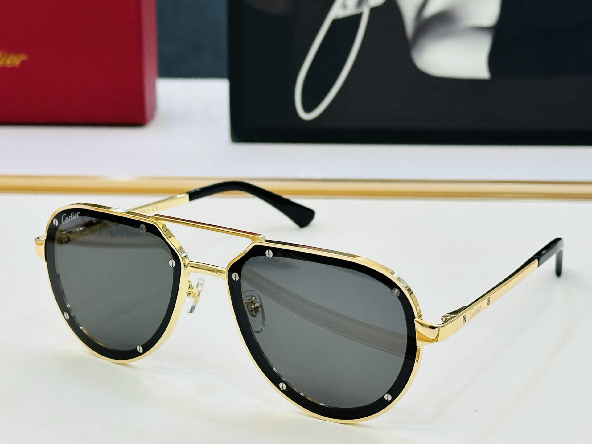 Cartier 卡家 MODEL: CT0195S Size：60口17-145 经典太阳眼镜 C开车墨