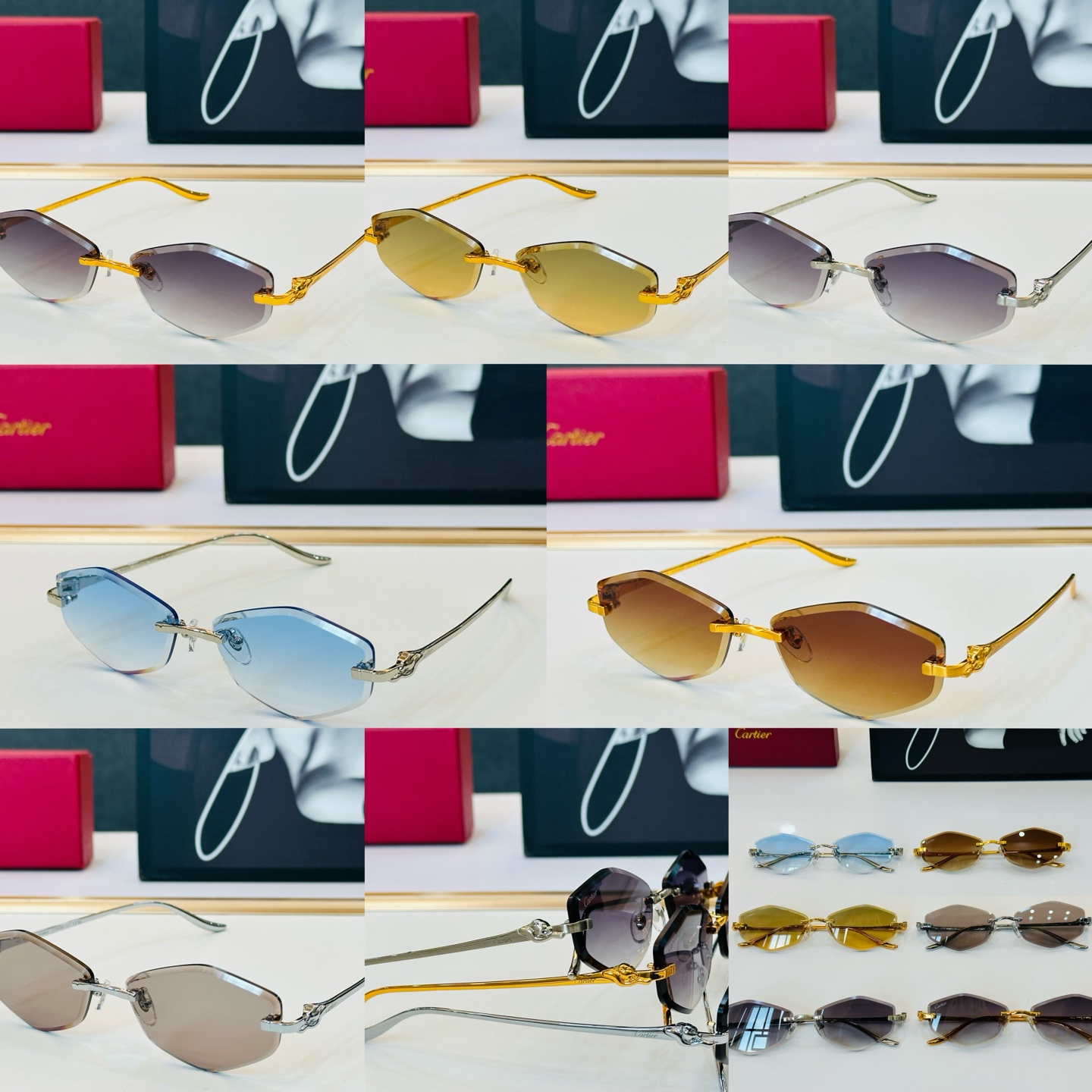 🆕 原版Cartie* 卡家 官网经典款 太阳镜 CT0923S Size：59口15-142 电镀工艺