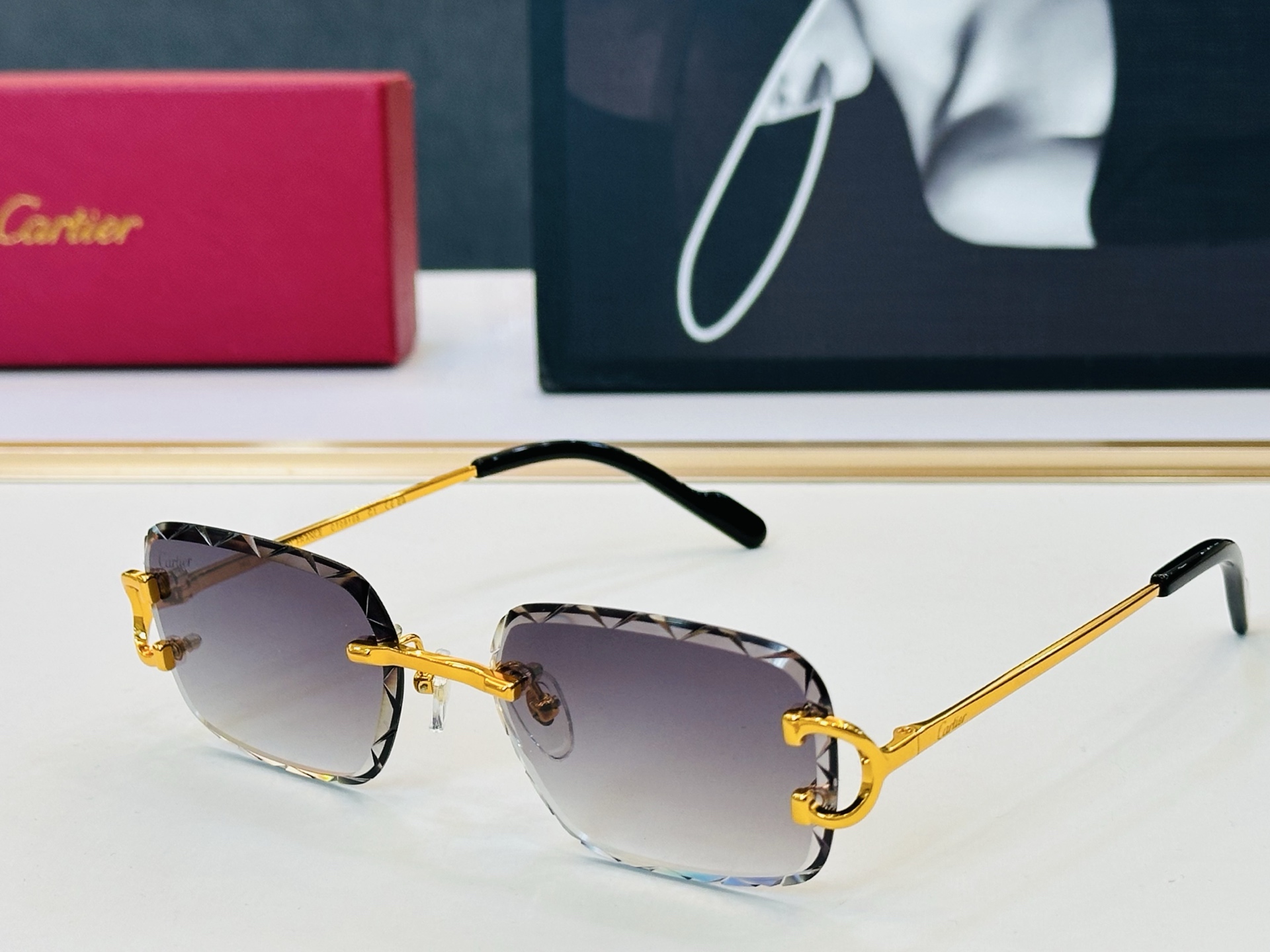 🆕 原版Cartie* 卡家 官网经典款 太阳镜 CT0910S Size：56口17-140 电镀工艺