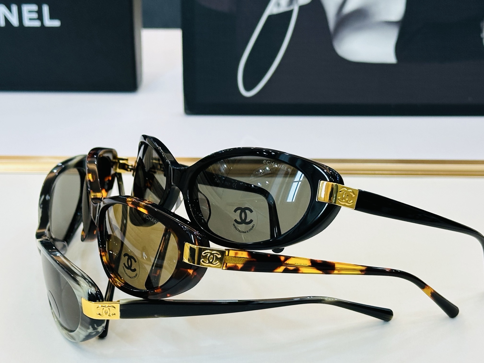 CHANE*香家 CH5027 SIZE：59口17-120 潮流爆款 太阳镜 😍😍高品质 F网红潮款墨