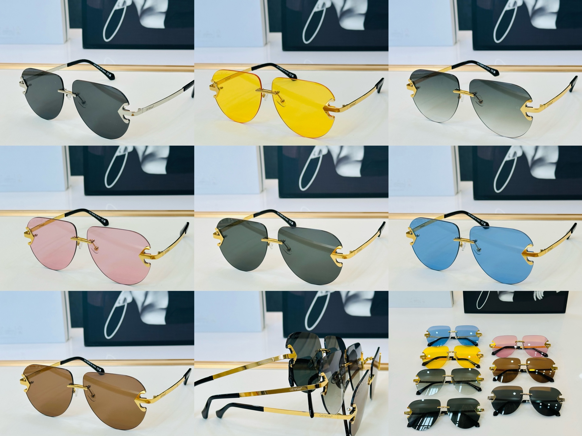 官网款 OFF WHITE MODEL:5507 SIZE: 62口11-150 时尚太阳镜 S潮款