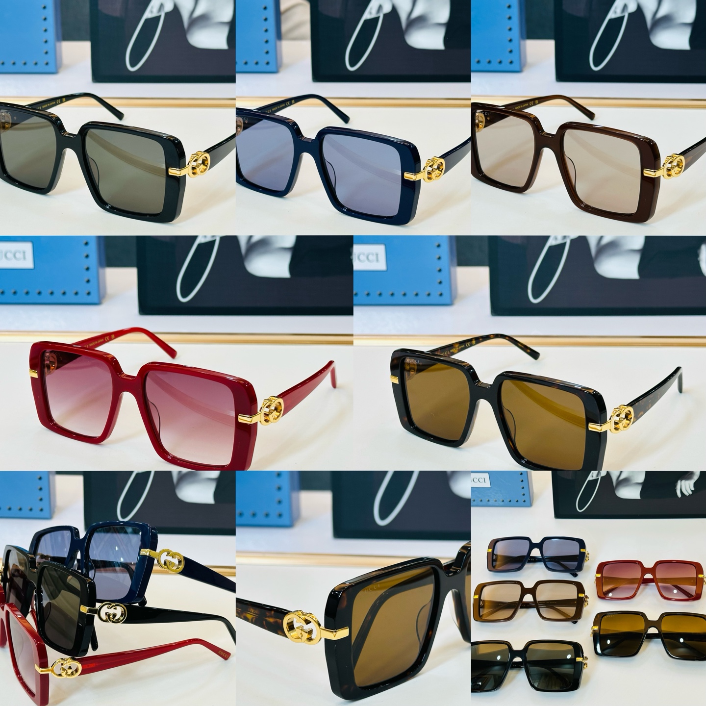 GUCC* 古家 GG2154S 🐝🐝系列 Size：55口18-145 🍁🍁q 超绝品质 太阳镜 。