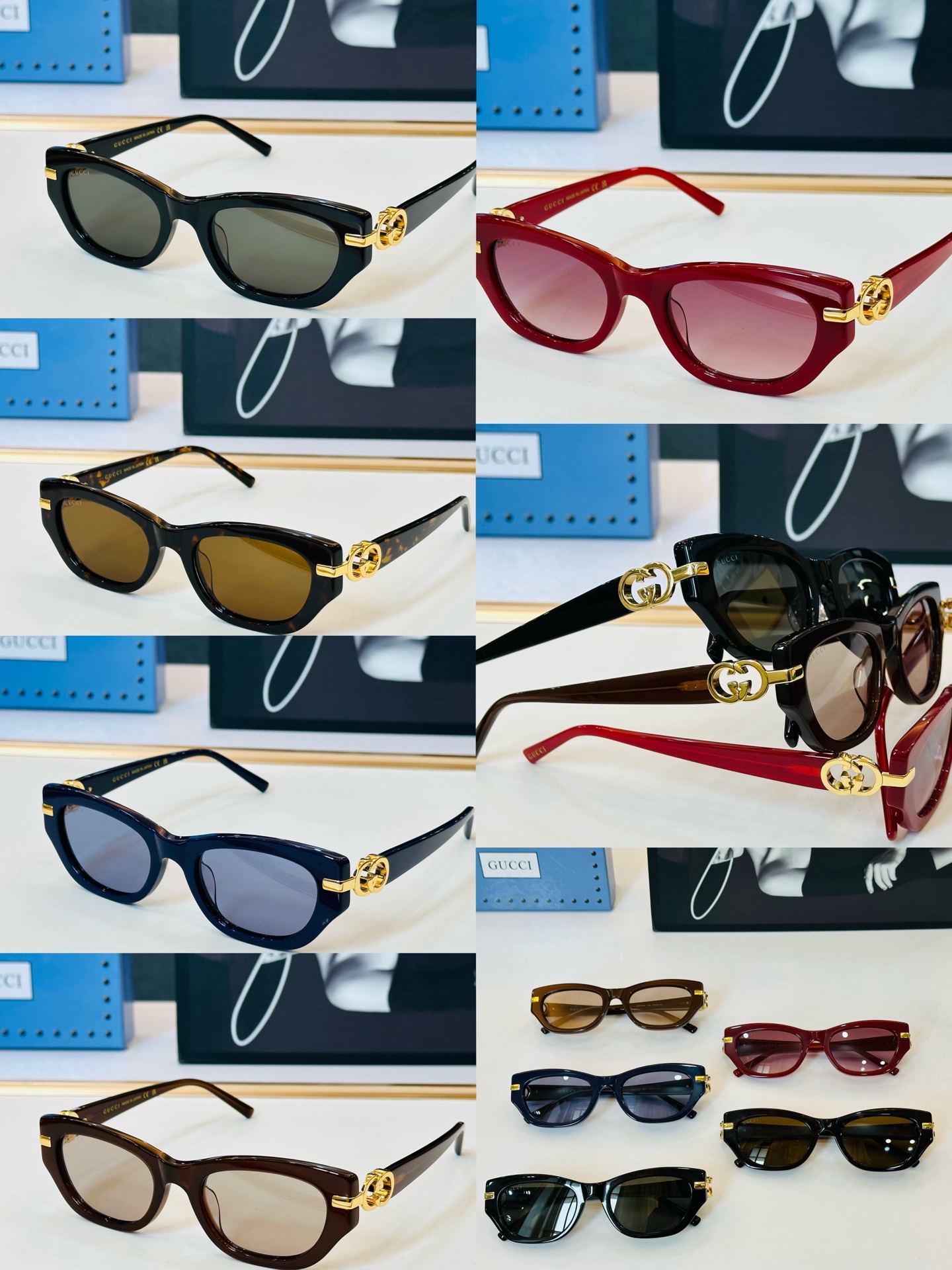 GUCC* 古家 GG2155S 🐝🐝系列 Size：53口20-145 🍁🍁q 超绝品质 太阳镜 。