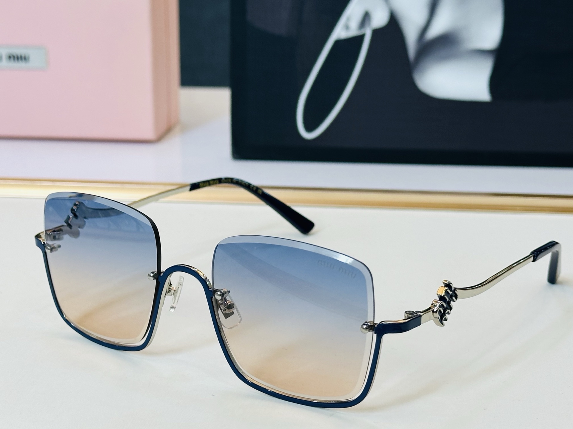 谬家 MU72W Size：54口21-142 女士太阳眼镜 [玫瑰][玫瑰] 高档 q时尚墨镜潮人[强