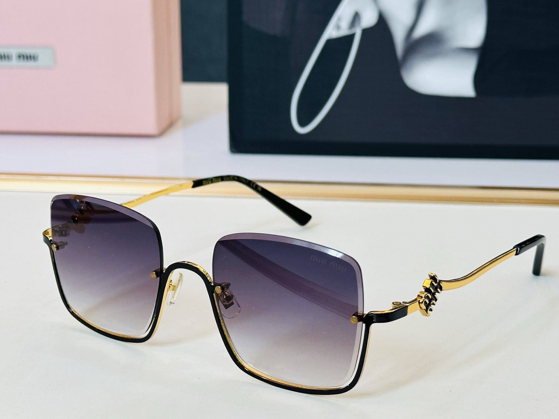 谬家 MU72W Size：54口21-142 女士太阳眼镜 [玫瑰][玫瑰] 高档 q时尚墨镜潮人[强