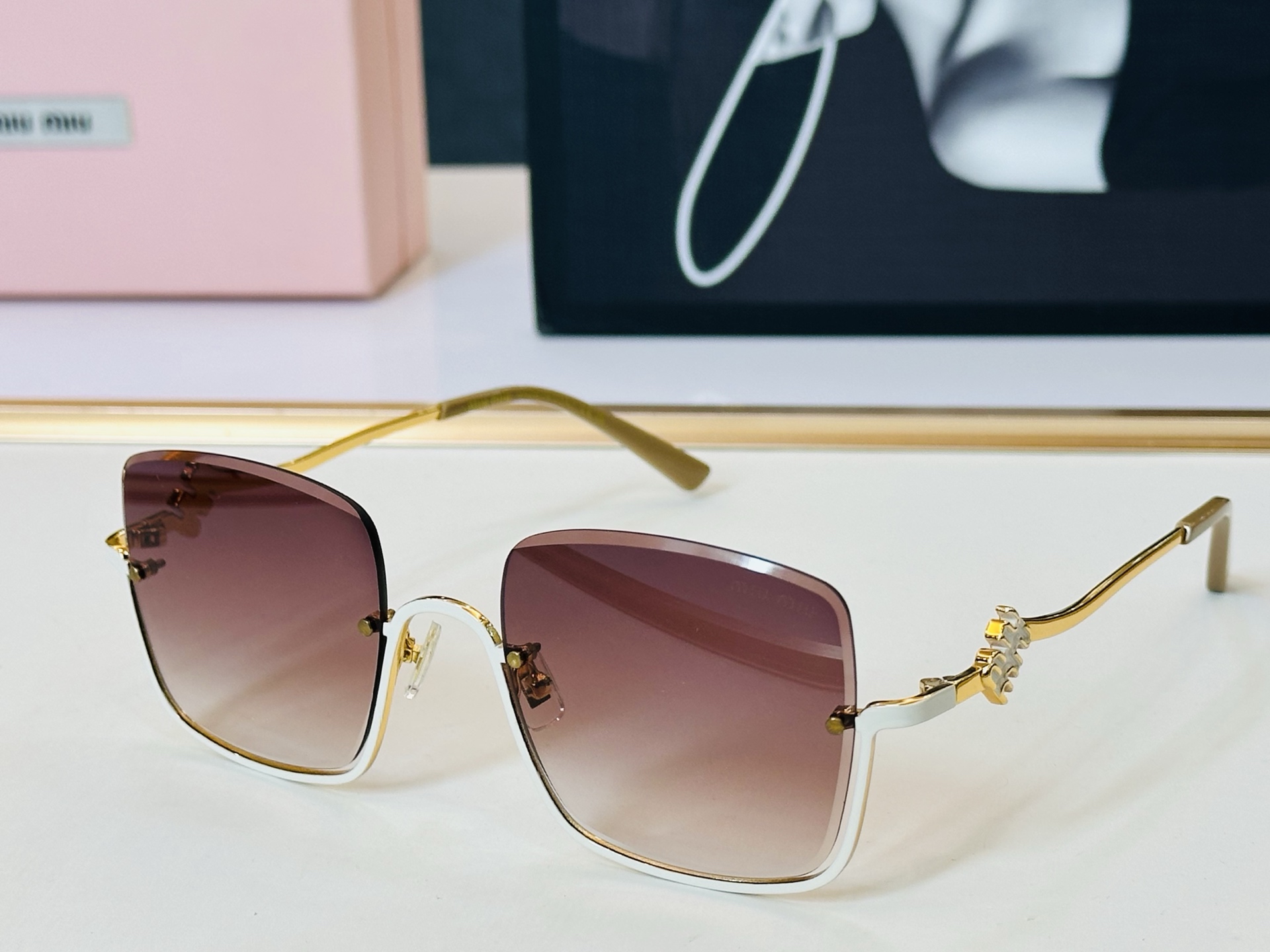 谬家 MU72W Size：54口21-142 女士太阳眼镜 [玫瑰][玫瑰] 高档 q时尚墨镜潮人[强