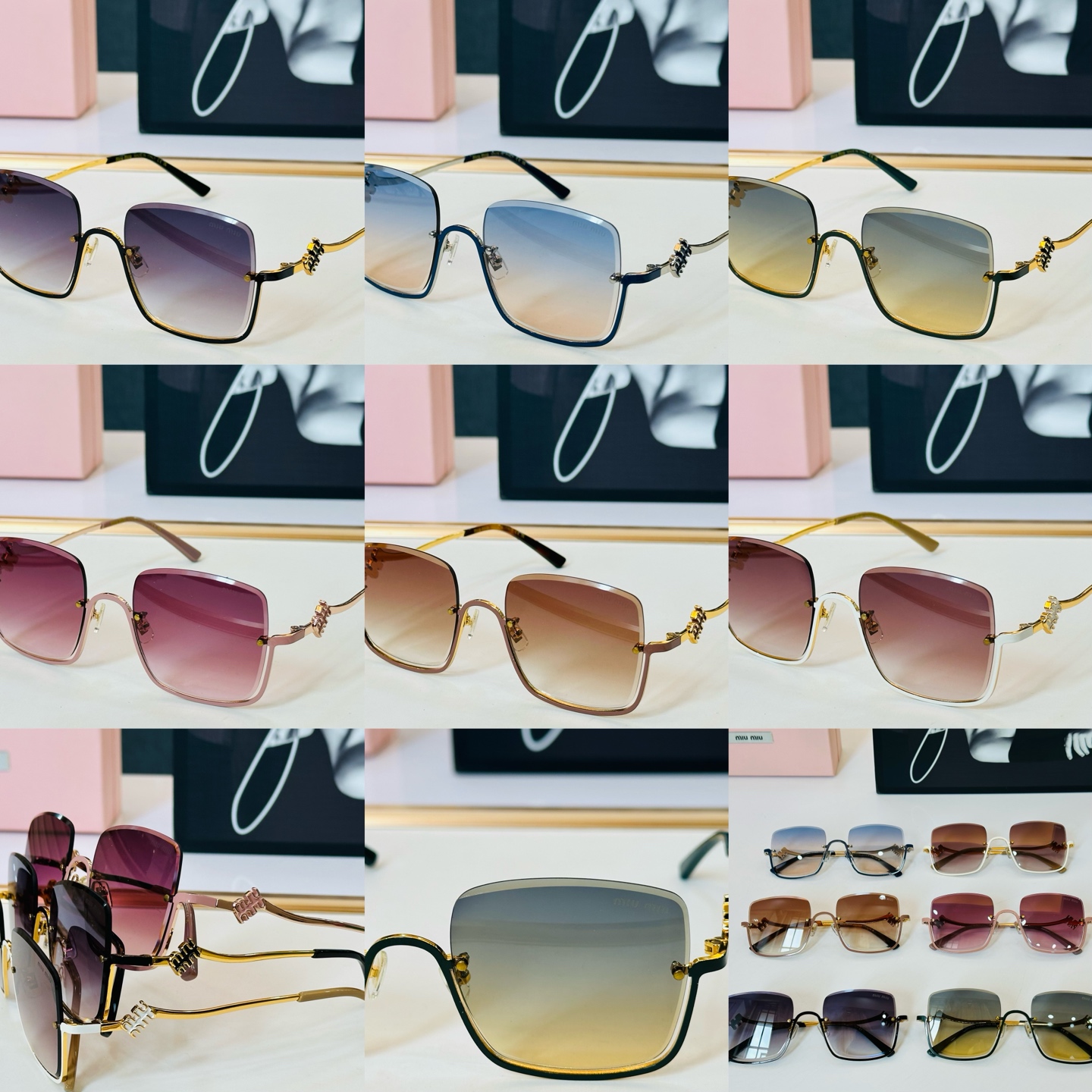 谬家 MU72W Size：54口21-142 女士太阳眼镜 [玫瑰][玫瑰] 高档 q时尚墨镜潮人[强