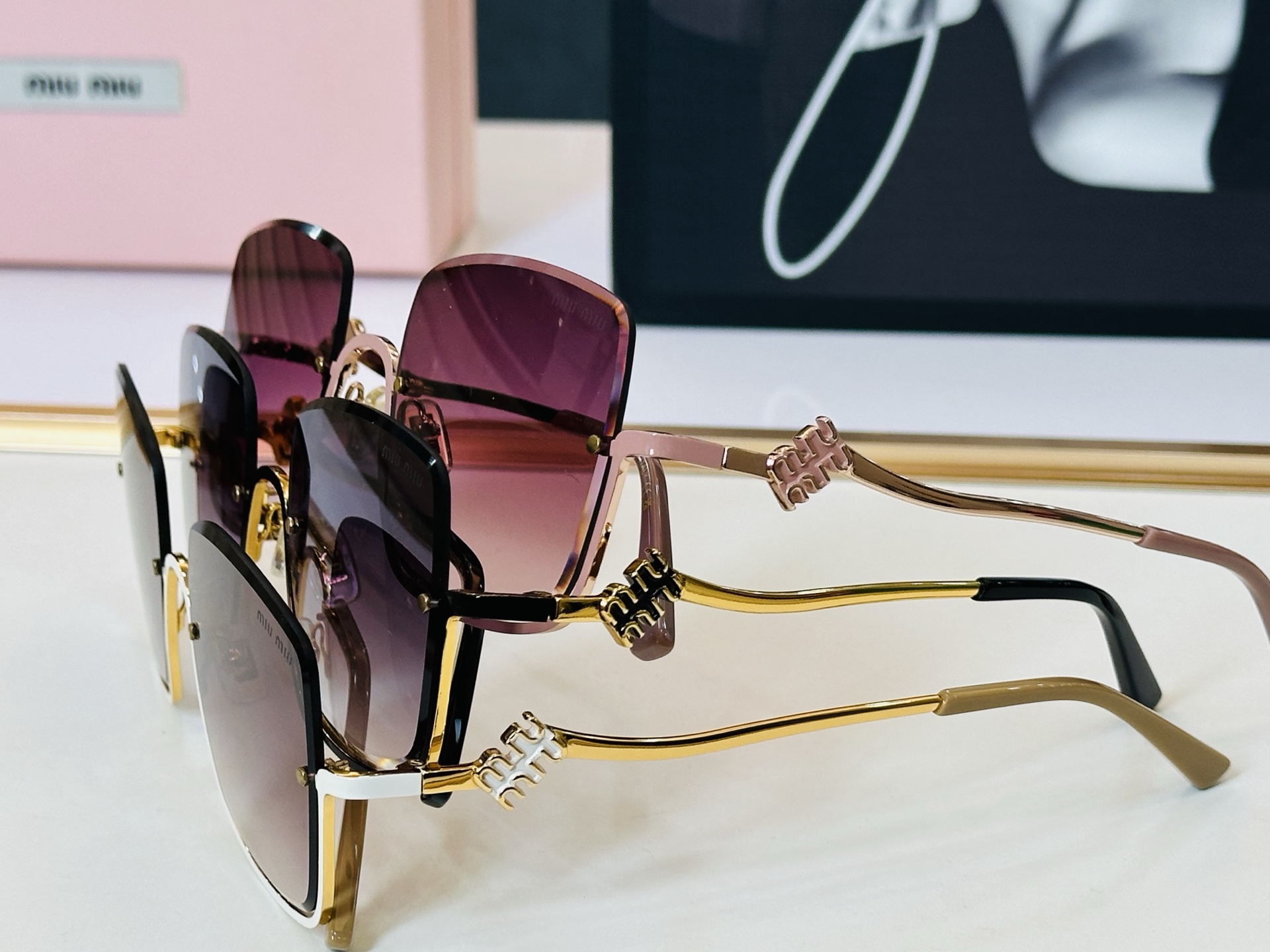 谬家 MU72W Size：54口21-142 女士太阳眼镜 [玫瑰][玫瑰] 高档 q时尚墨镜潮人[强