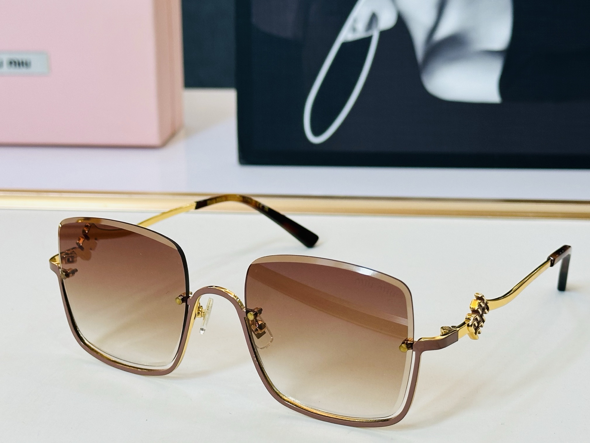 谬家 MU72W Size：54口21-142 女士太阳眼镜 [玫瑰][玫瑰] 高档 q时尚墨镜潮人[强