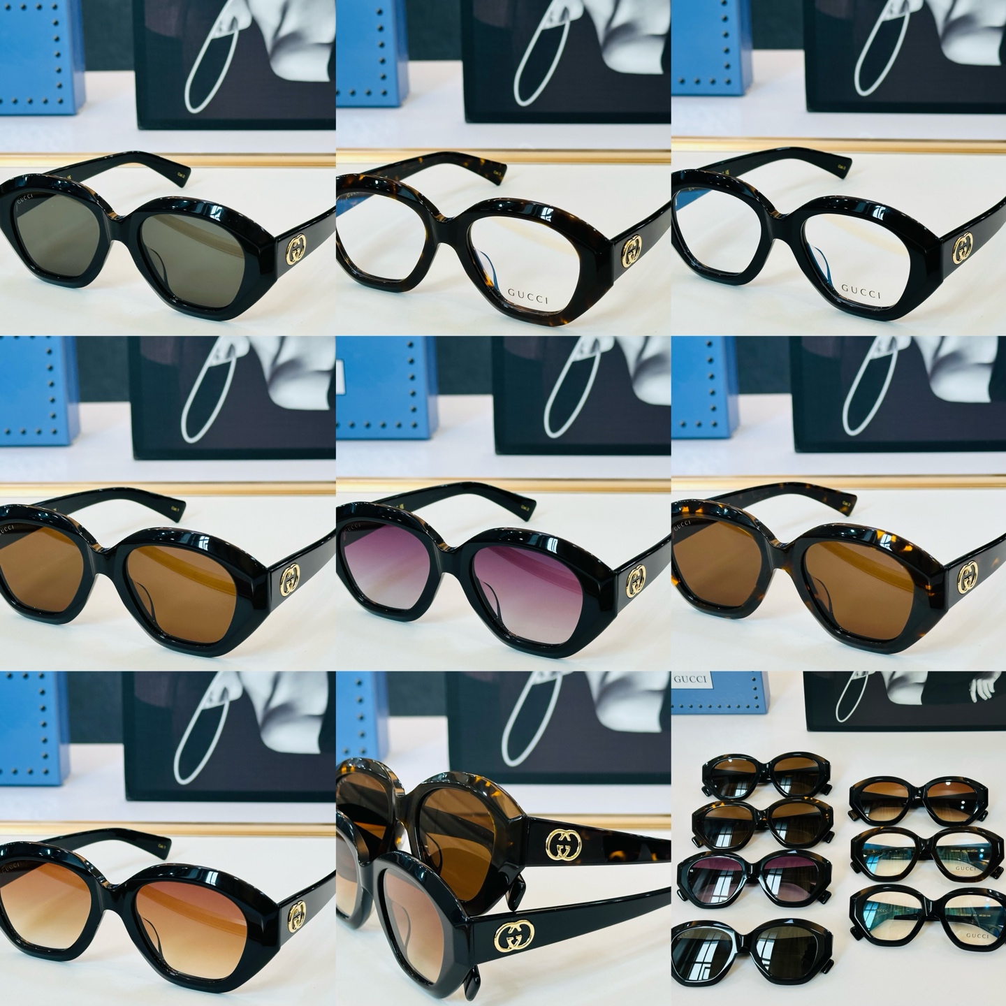 🔺GUCC*🔻 古家GG2200S Size：56口20-145 女士款 原版墨镜搭配镜框🔝🔝时尚靓丽 