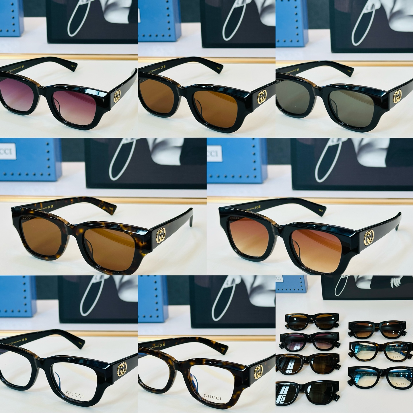 🔺GUCC*🔻 古家GG2202S Size：53口20-145 女士款 原版墨镜搭配镜框🔝🔝时尚靓丽 