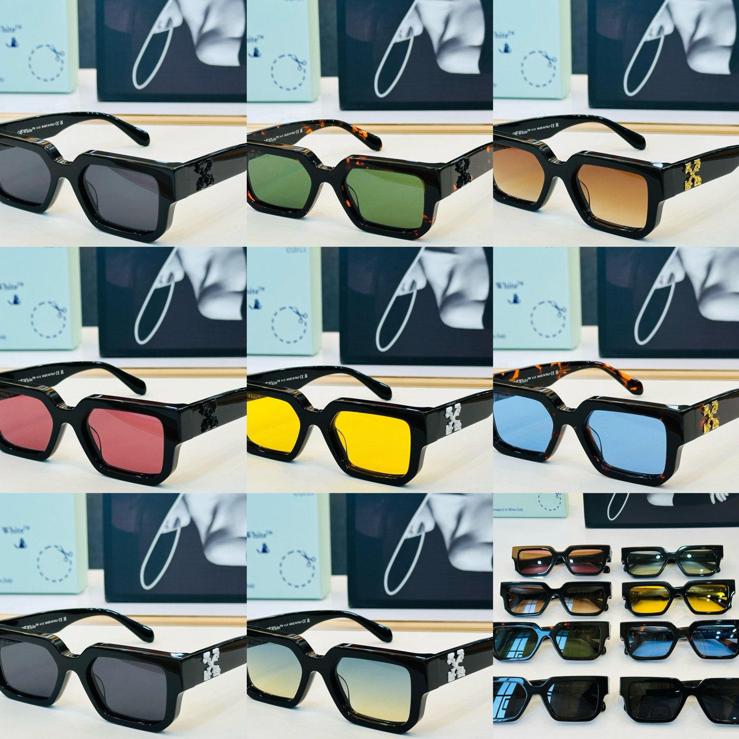 官网款 OFF WHITE MODEL:OERI146 SIZE: 52口19-145 时尚太阳镜 J潮