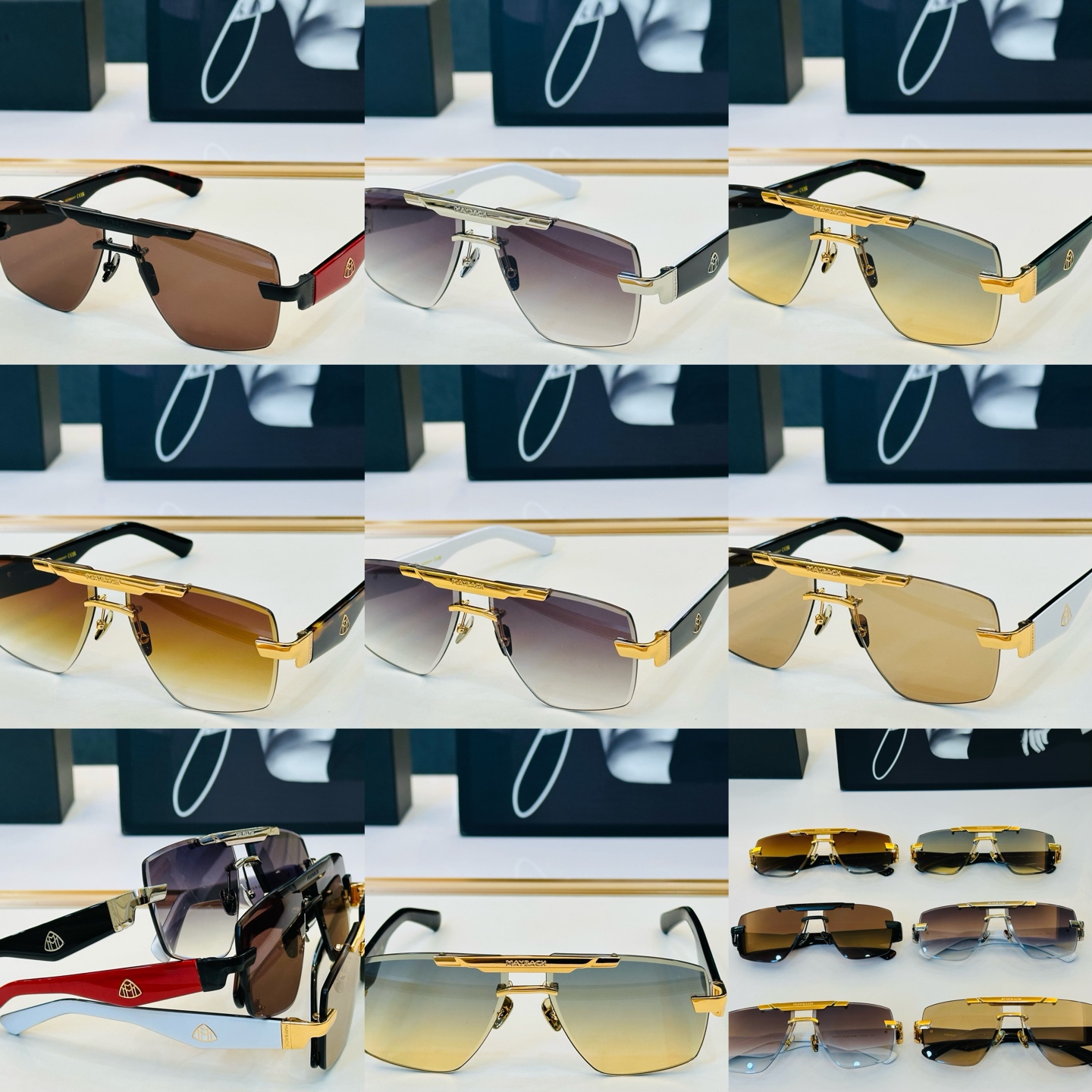 高品质 迈巴赫 🎉🎉做工精美💕💕MAYBAC*H Z1891 Size：61口13-142 质感十足 J