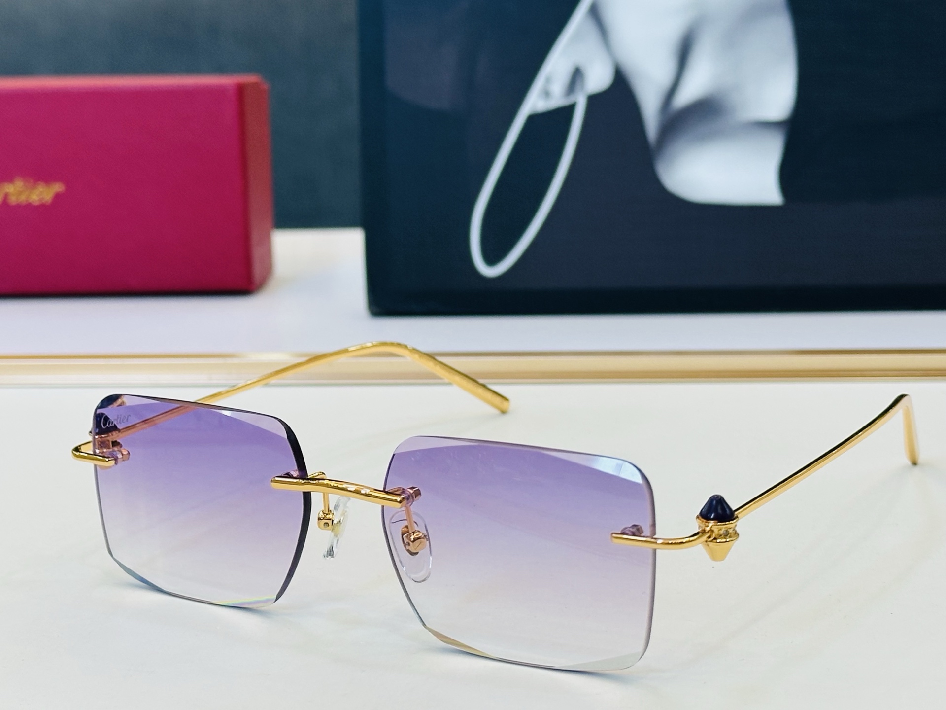 🆕 原版Cartie* 卡家 官网经典款 太阳镜 CT0722S Size：55口17-142 电镀工艺