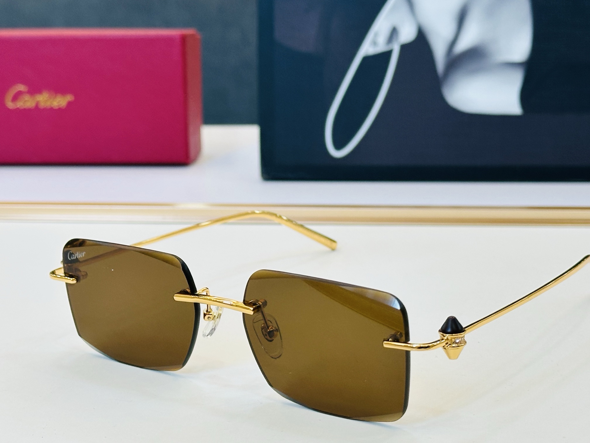 🆕 原版Cartie* 卡家 官网经典款 太阳镜 CT0722S Size：55口17-142 电镀工艺