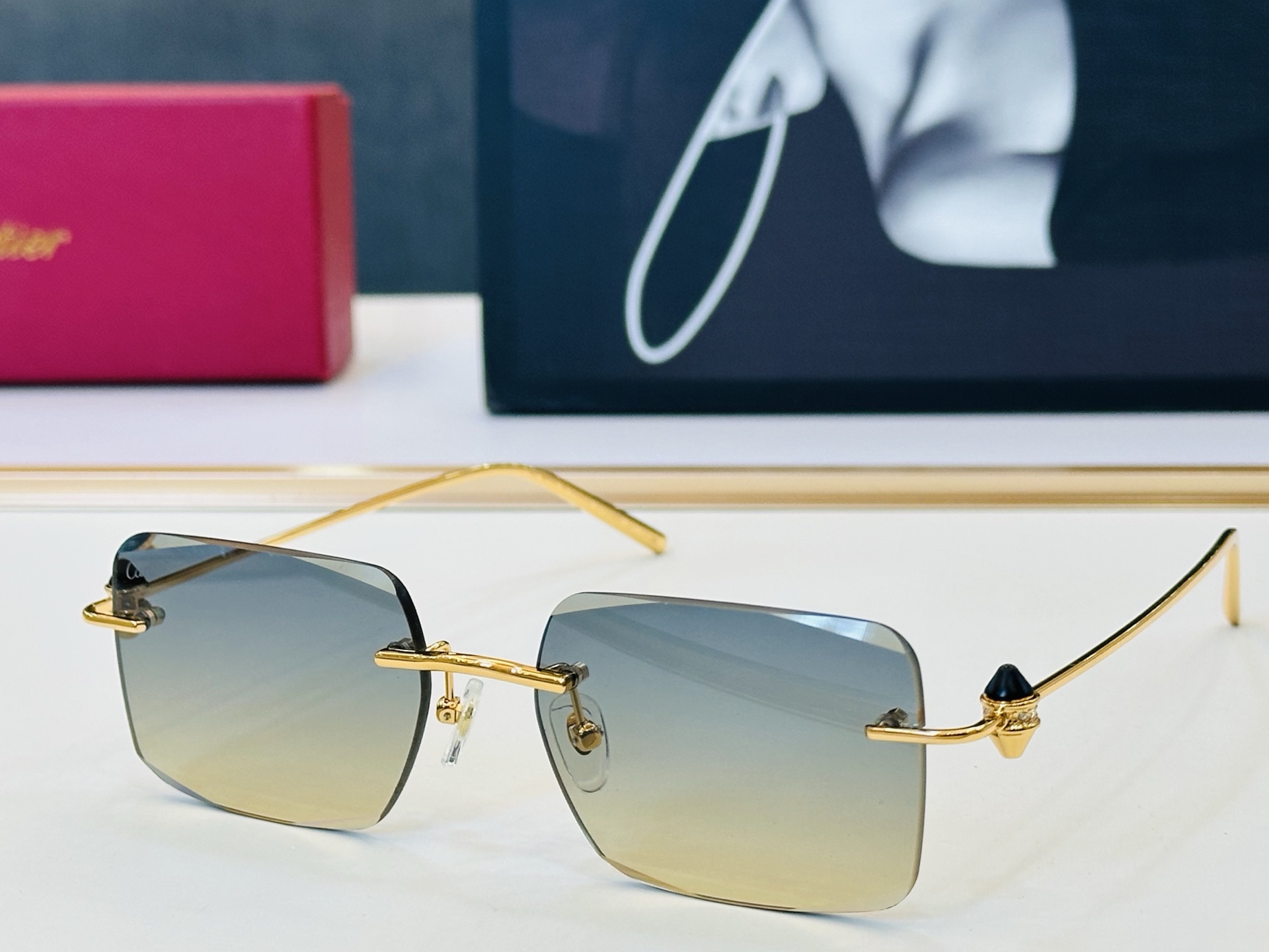 🆕 原版Cartie* 卡家 官网经典款 太阳镜 CT0722S Size：55口17-142 电镀工艺