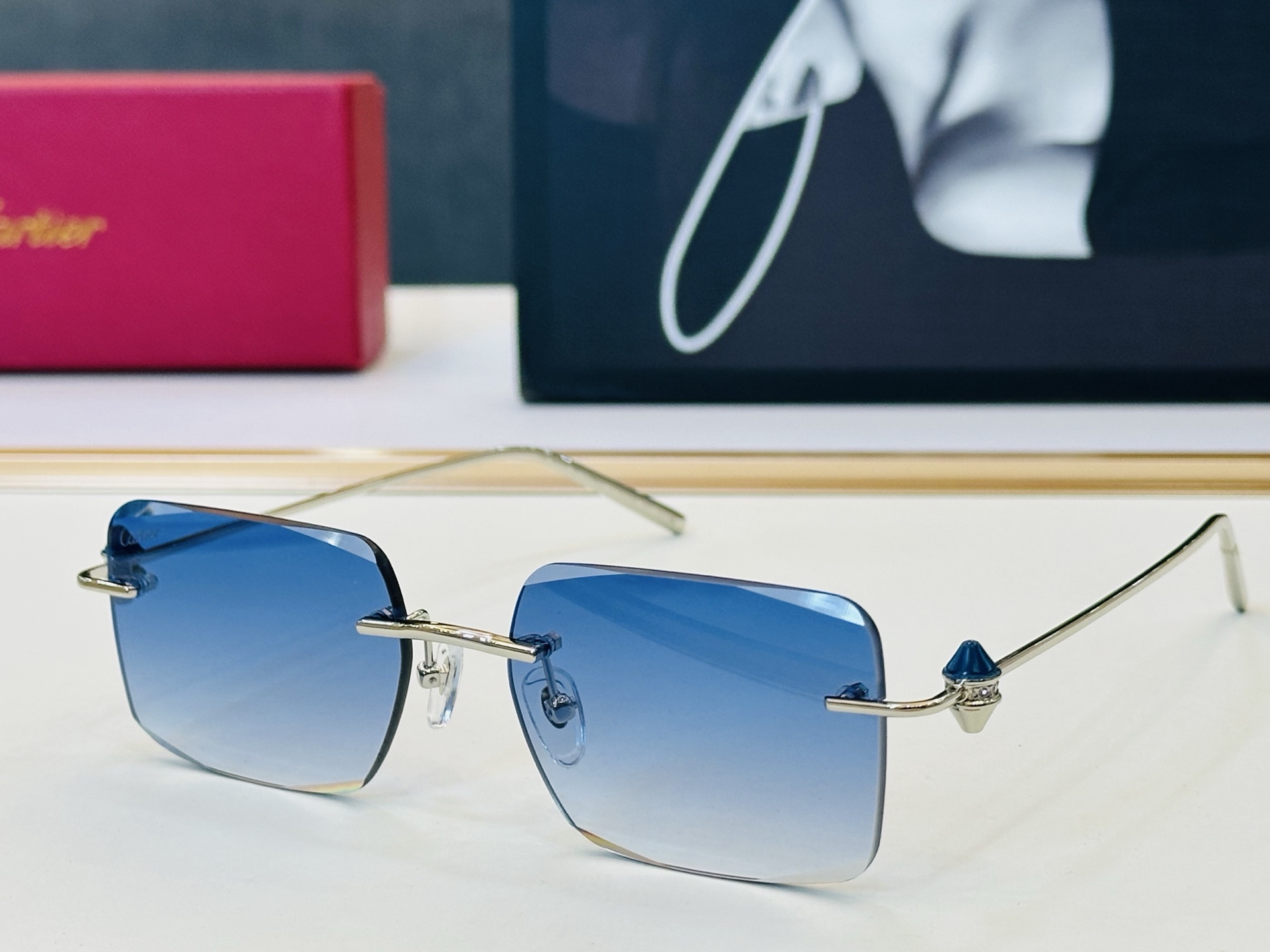 🆕 原版Cartie* 卡家 官网经典款 太阳镜 CT0722S Size：55口17-142 电镀工艺