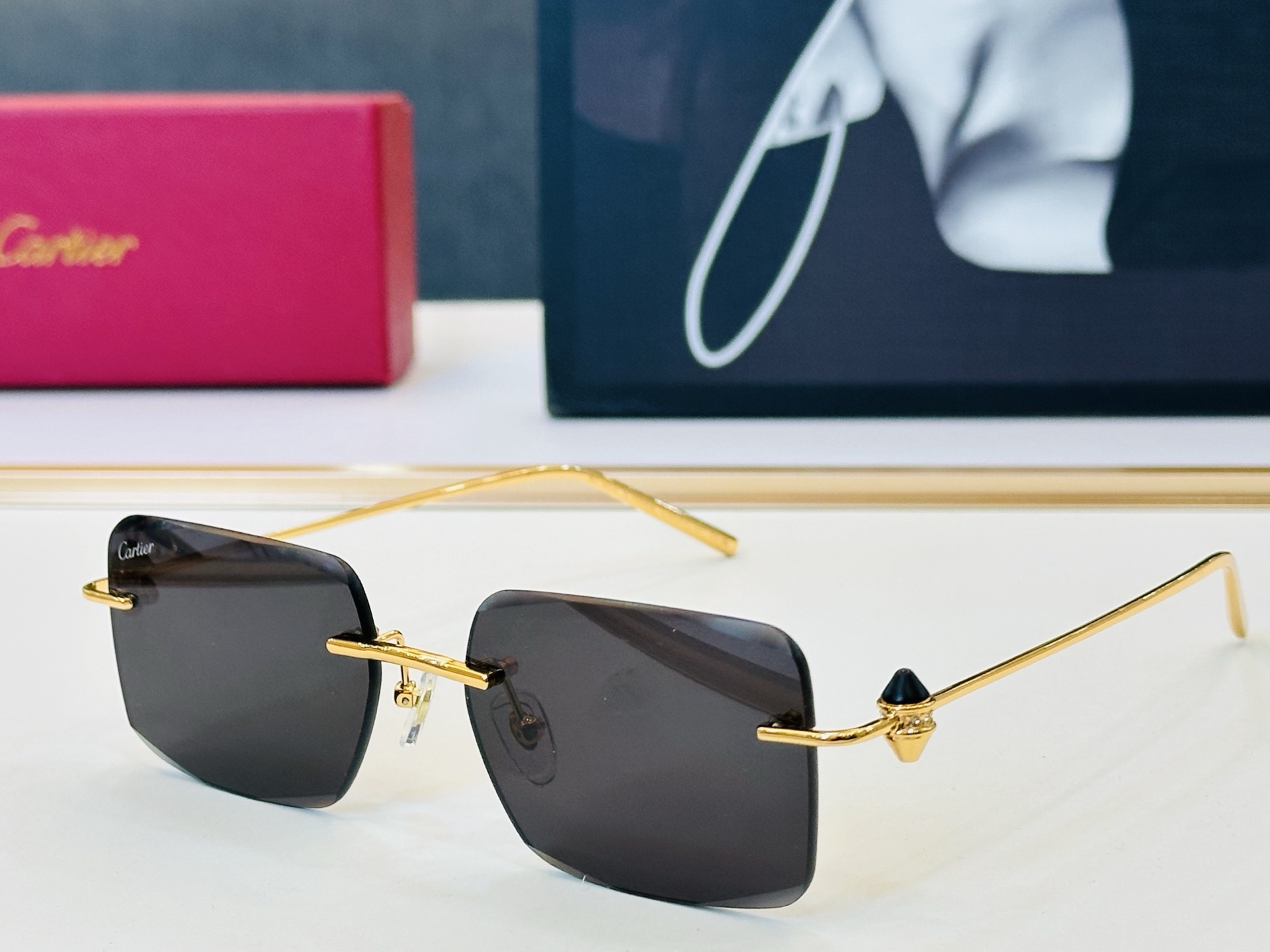 🆕 原版Cartie* 卡家 官网经典款 太阳镜 CT0722S Size：55口17-142 电镀工艺