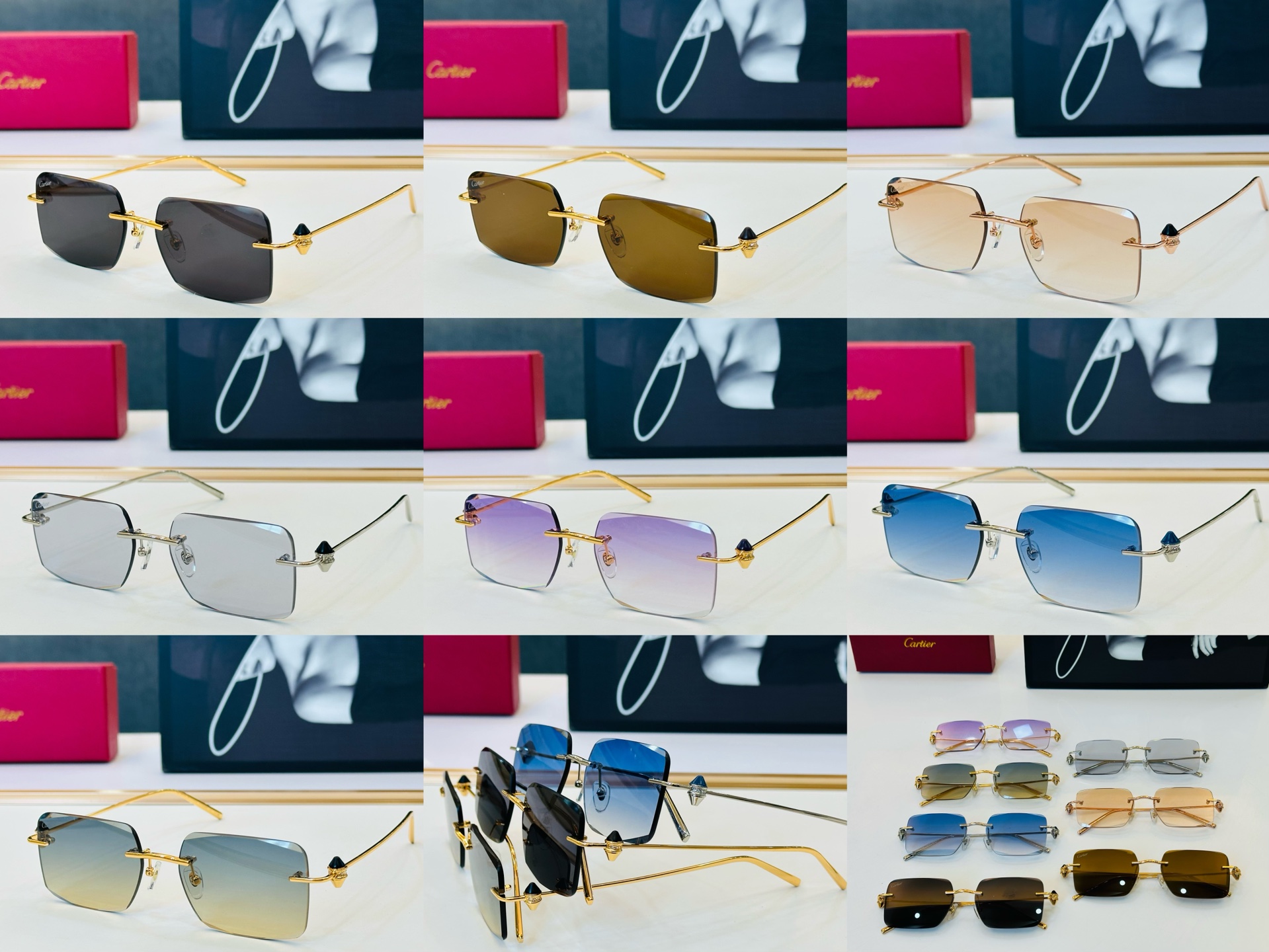 🆕 原版Cartie* 卡家 官网经典款 太阳镜 CT0722S Size：55口17-142 电镀工艺