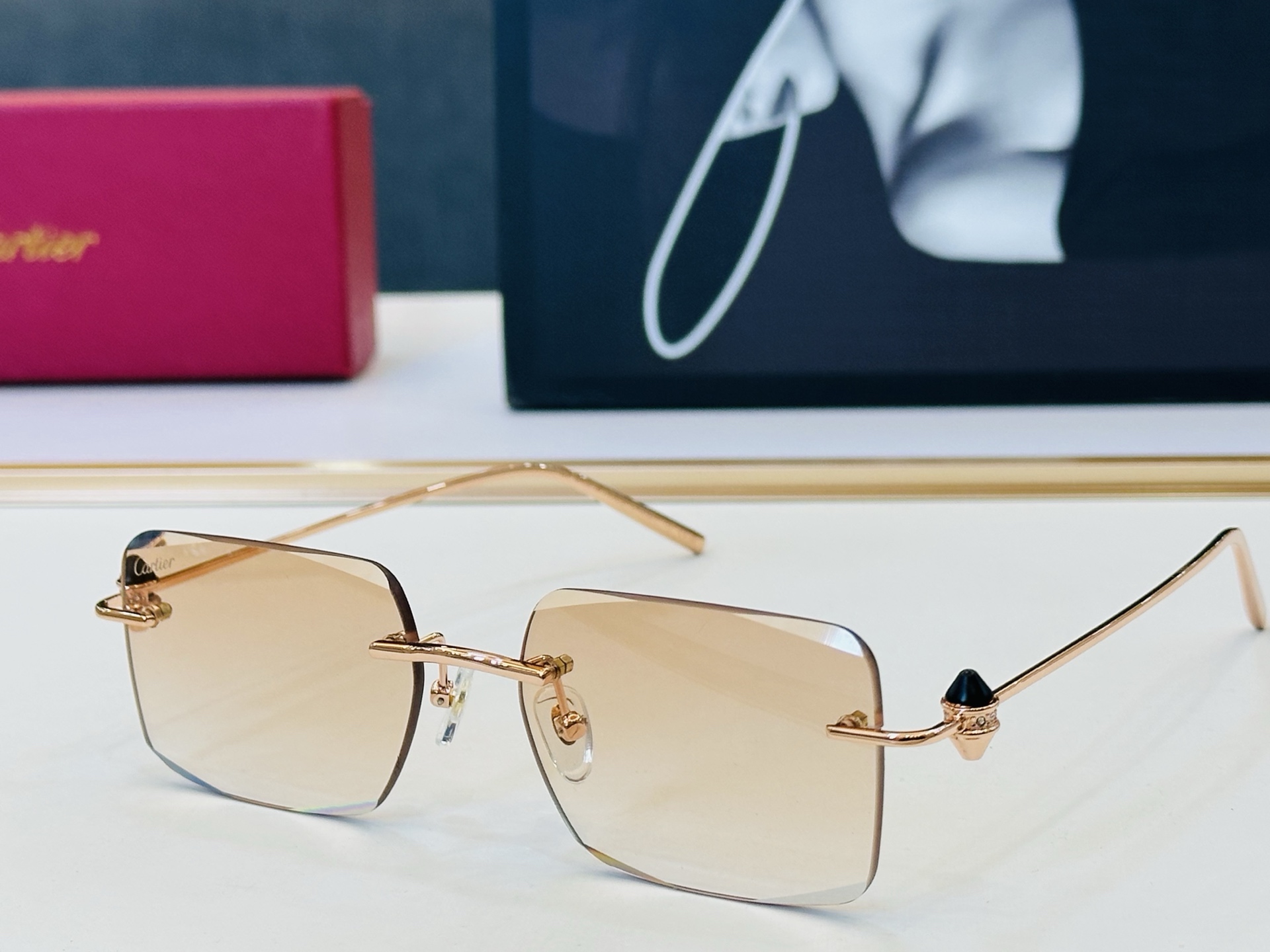 🆕 原版Cartie* 卡家 官网经典款 太阳镜 CT0722S Size：55口17-142 电镀工艺