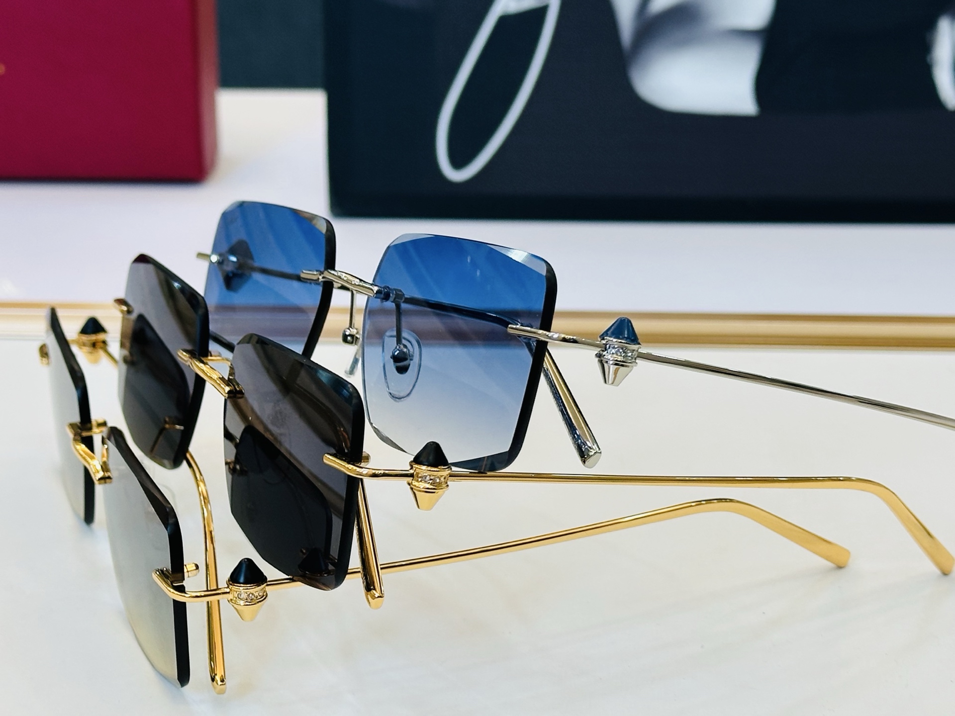 🆕 原版Cartie* 卡家 官网经典款 太阳镜 CT0722S Size：55口17-142 电镀工艺