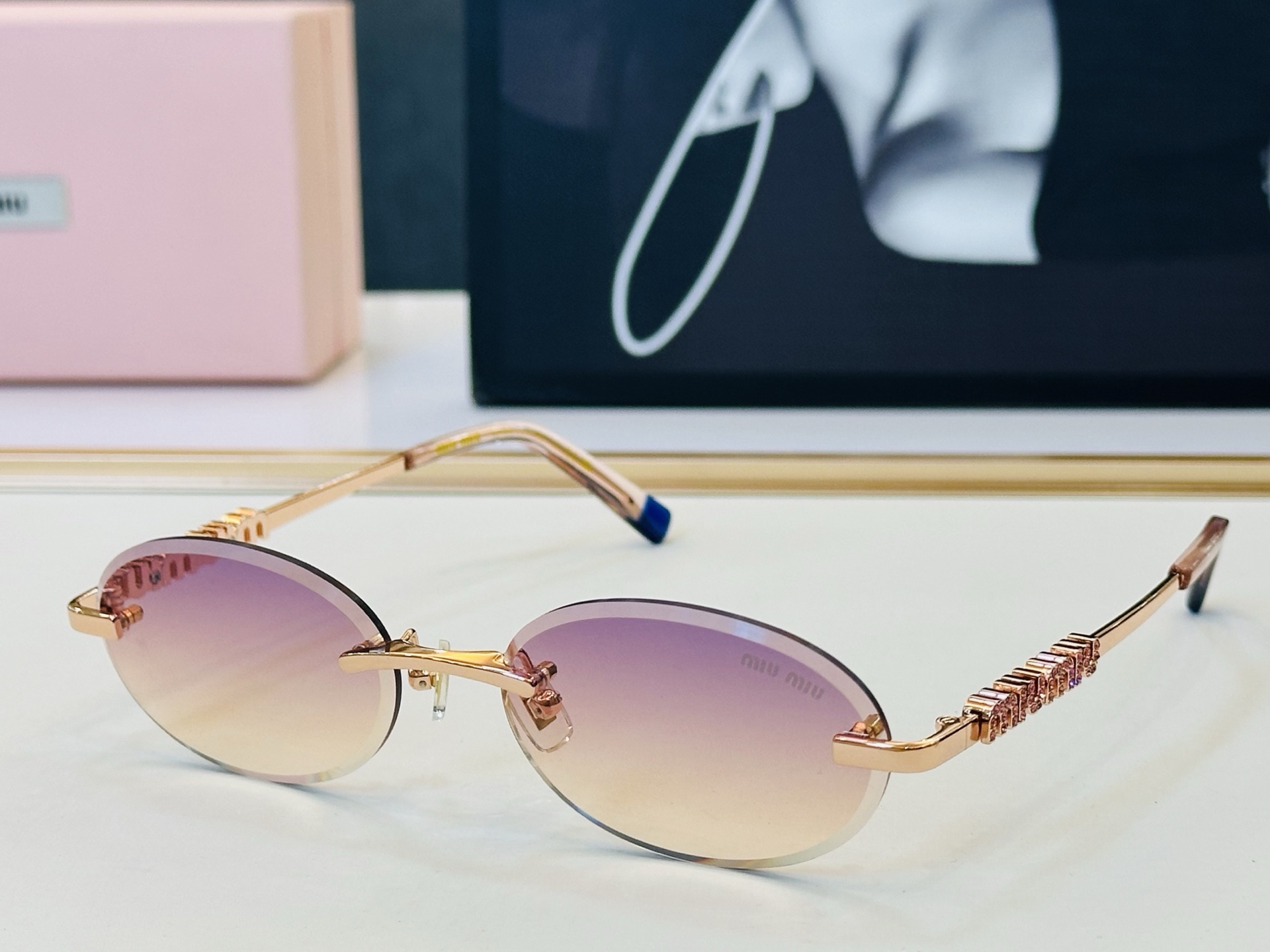谬家 MU946S Size：56口18-145 女士太阳眼镜 [玫瑰][玫瑰] 高档 XL时尚墨镜潮人