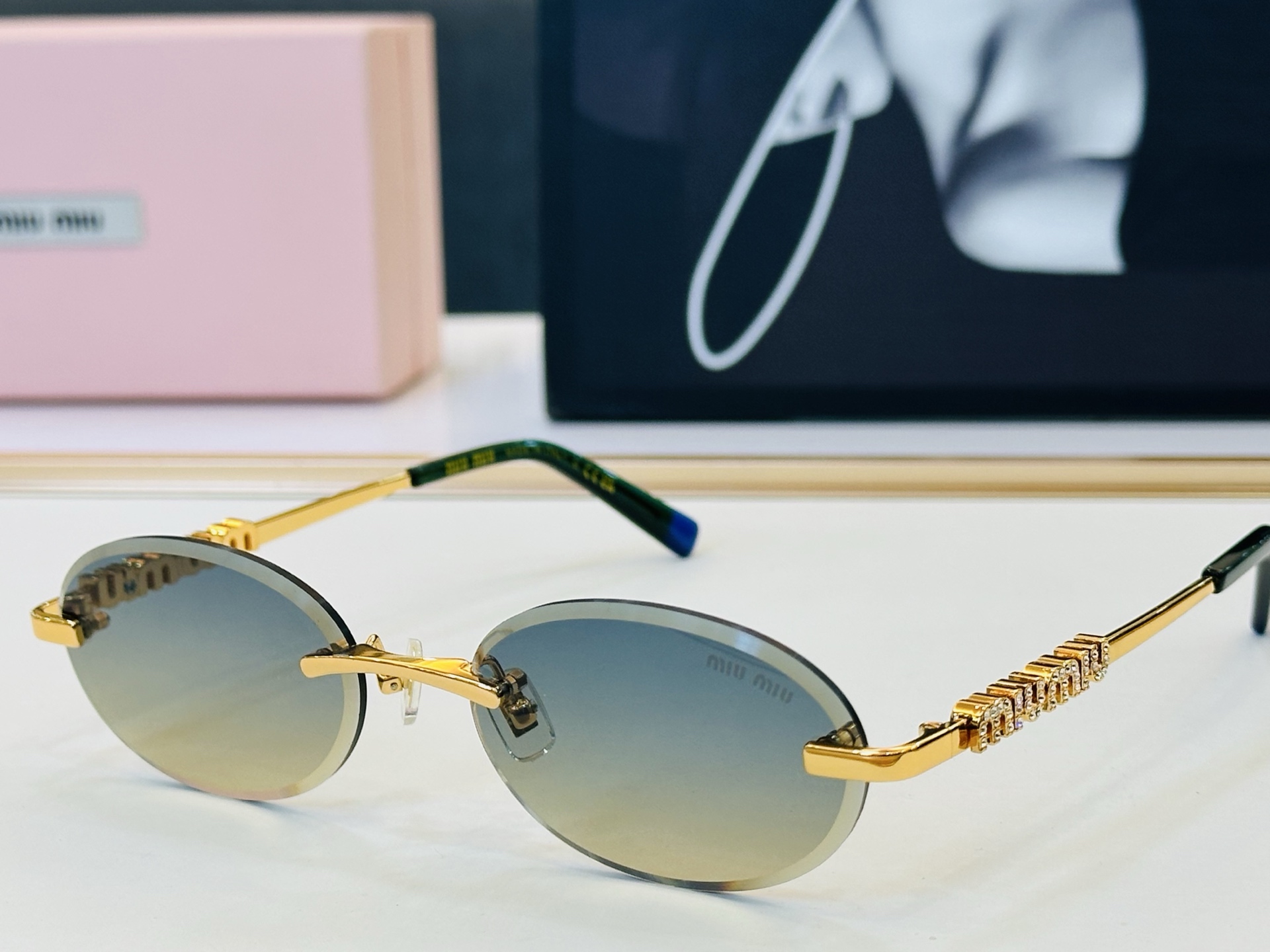 谬家 MU946S Size：56口18-145 女士太阳眼镜 [玫瑰][玫瑰] 高档 XL时尚墨镜潮人