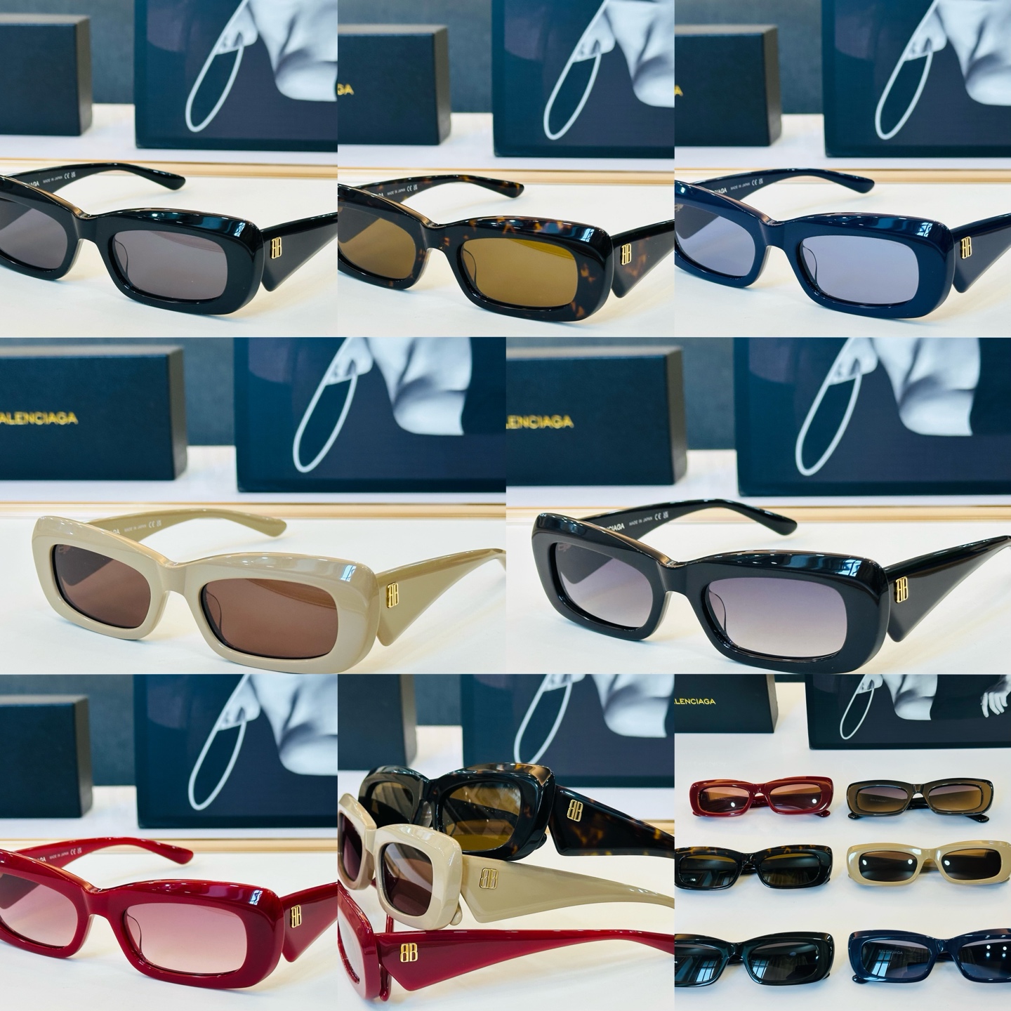 BALENCIAGA巴黎世家 最新 版型很特别的设计让人一眼爱上 BB0504S Size: 55口20