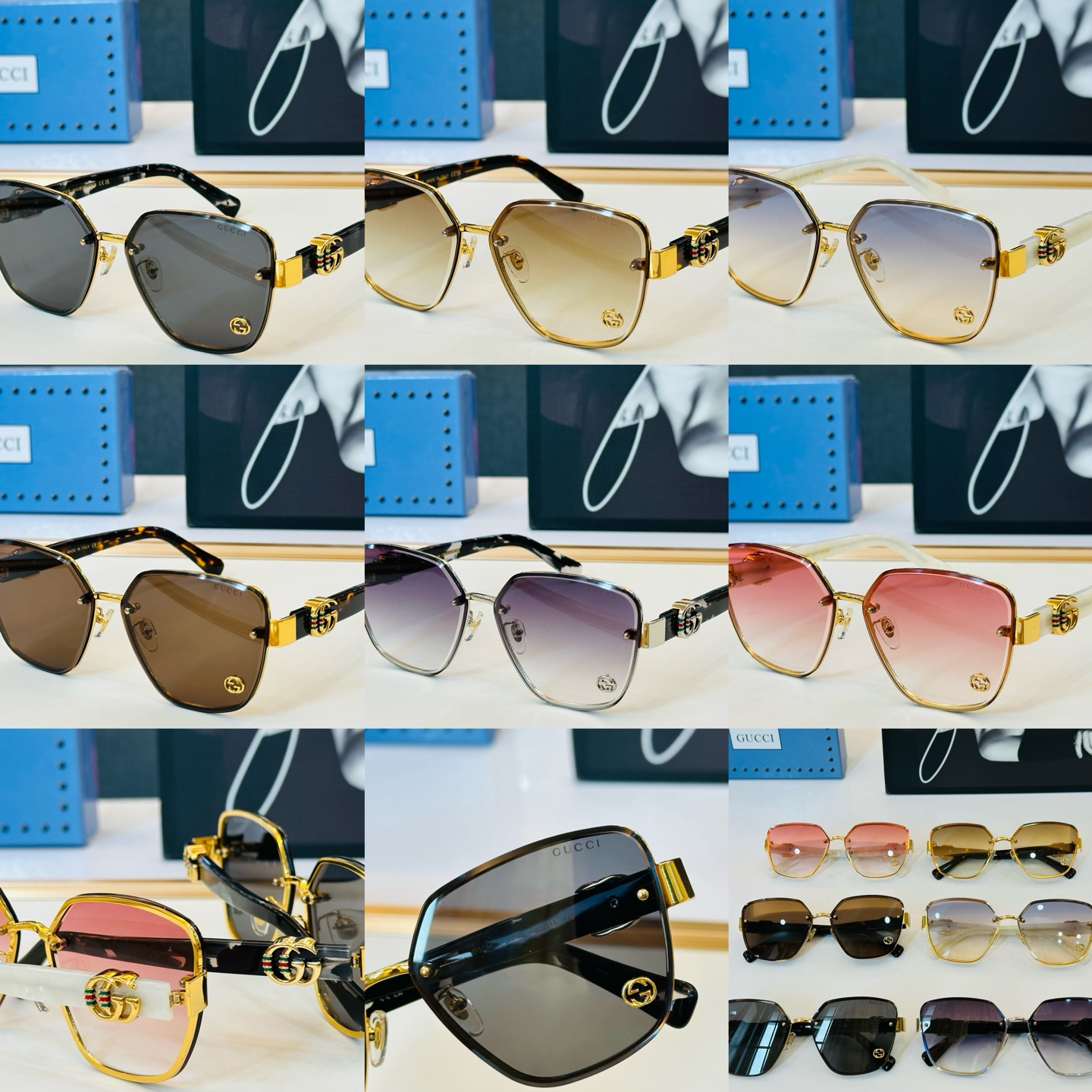 GUCC* 古家 GG1547S🐝🐝系列 Size：62口14-145 🍁🍁G超绝品质 太阳镜。