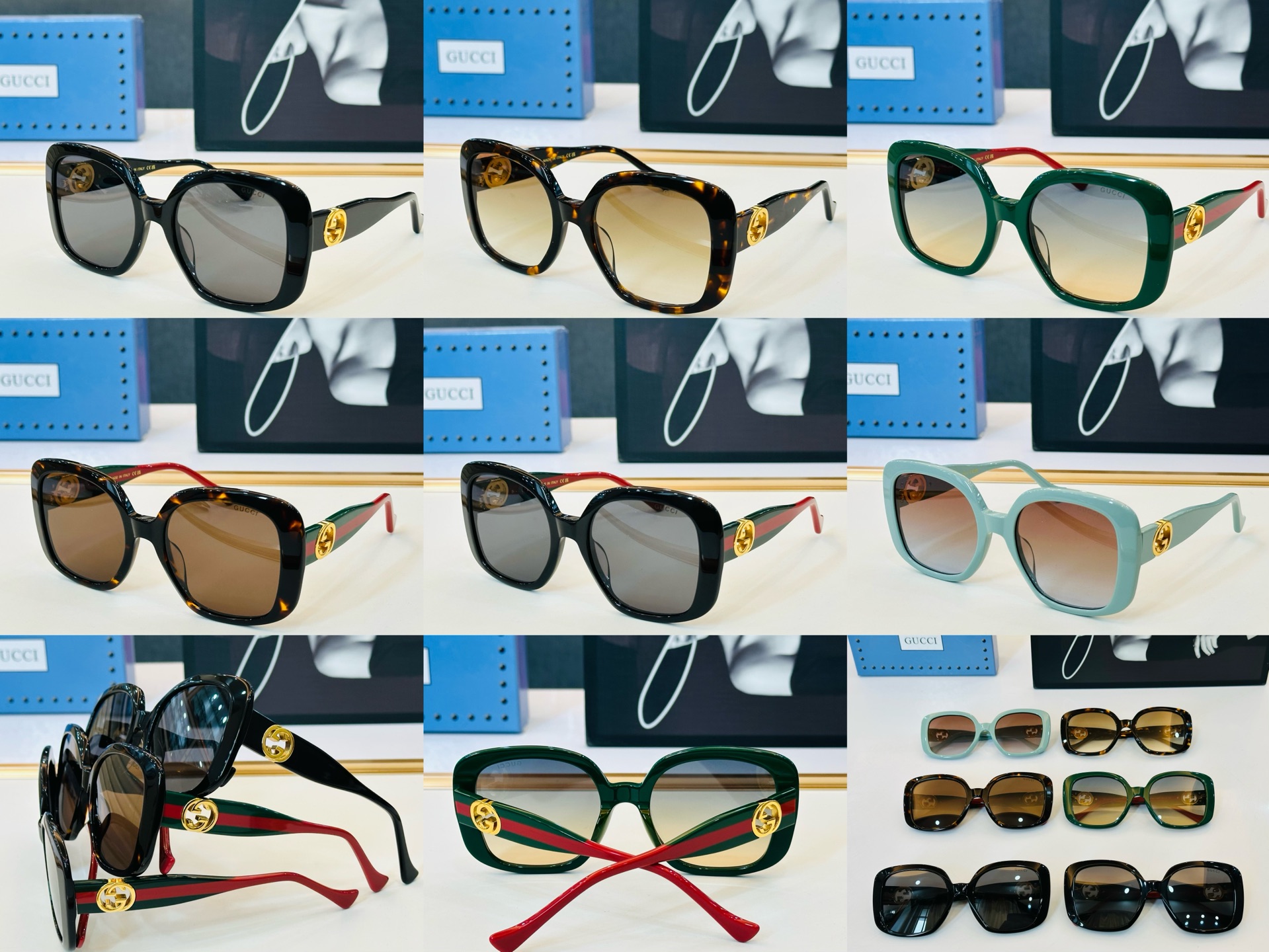 GUCC* 古家 GG1029S 🐝🐝系列 Size：56口21-142 🍁🍁G超绝品质 太阳镜。
