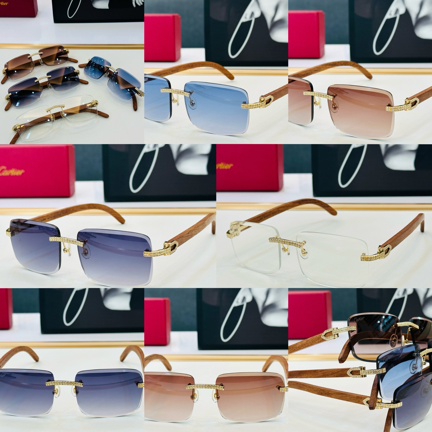 🆕 原版Cartie* 卡家 官网经典款 太阳镜 CT0012 Size：55口16-145 电镀工艺精