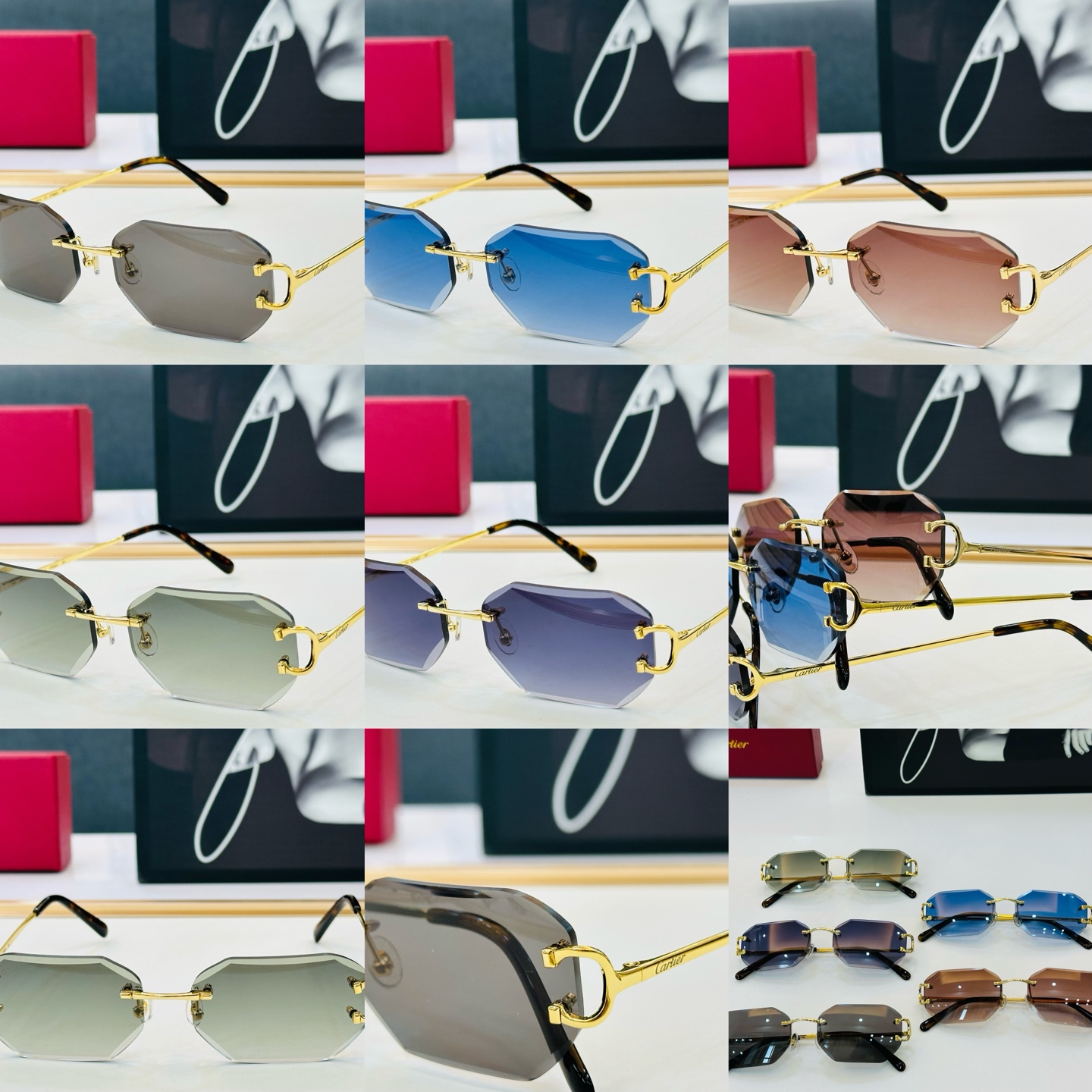 🆕 原版Cartie* 卡家 官网经典款 太阳镜 CT0092O Size：52口18-140 电镀工艺