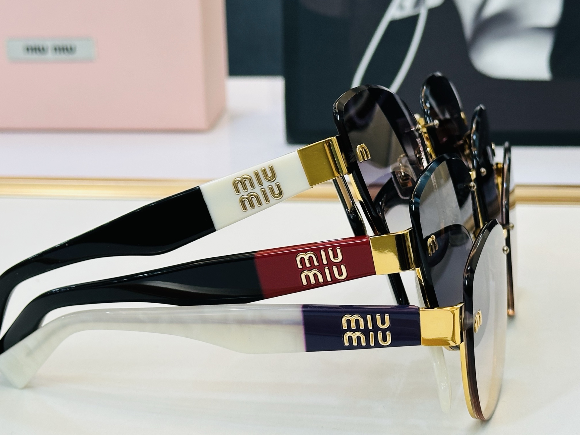 谬家 MU59ZS Size：61口16-145 女士太阳眼镜 [玫瑰][玫瑰] 高档 G时尚墨镜潮人[