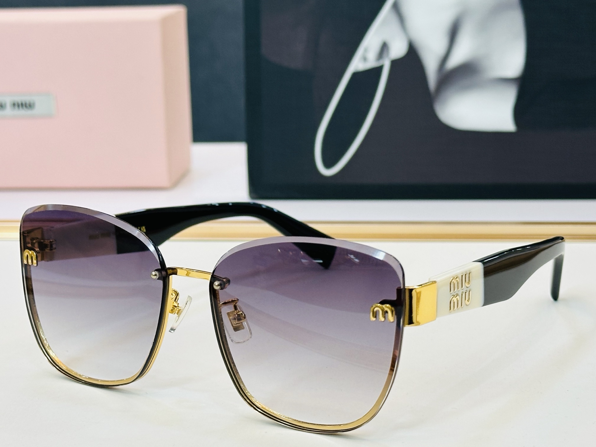 谬家 MU59ZS Size：61口16-145 女士太阳眼镜 [玫瑰][玫瑰] 高档 G时尚墨镜潮人[