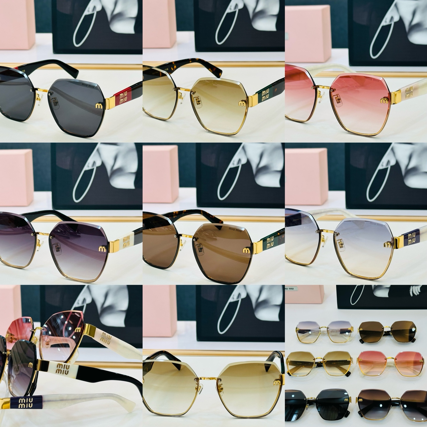 谬家 MU58ZS Size：62口16-145 女士太阳眼镜 [玫瑰][玫瑰] 高档 G时尚墨镜潮人[