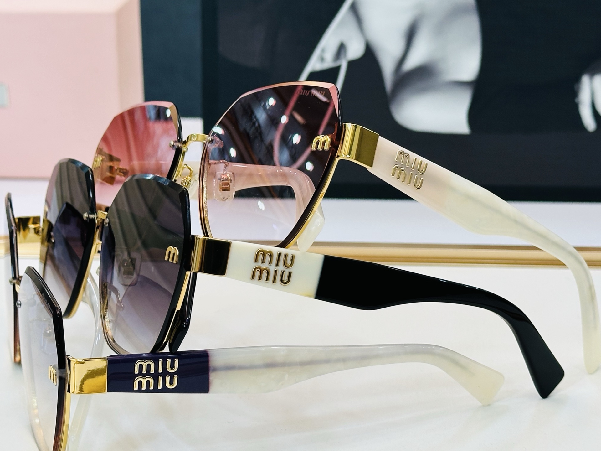 谬家 MU58ZS Size：62口16-145 女士太阳眼镜 [玫瑰][玫瑰] 高档 G时尚墨镜潮人[