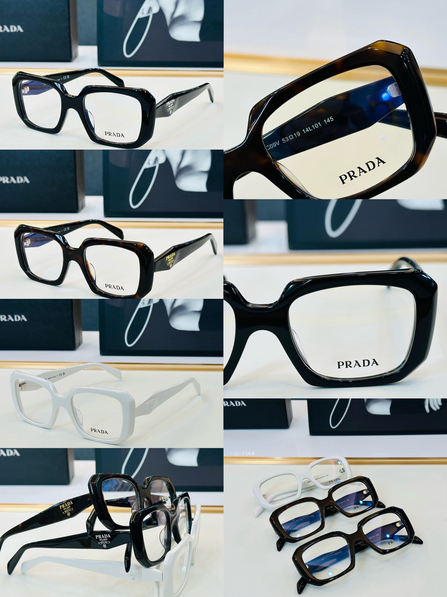 🔺PRAD*🔻普家 PR C09V Size：53口19-145 眼镜系列堪称精湛制作 彰显独特个 一最